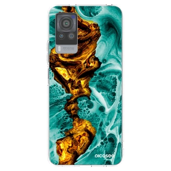 Picasee silikónový prehľadný obal pre Vivo X60 Pro 5G - Goldsky
