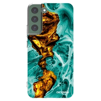 Picasee silikónový prehľadný obal pre Samsung Galaxy S22+ 5G - Goldsky