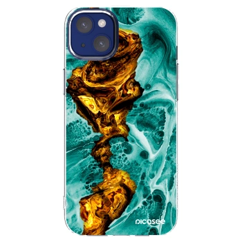 Picasee silikónový prehľadný obal pre Apple iPhone 14 Plus - Goldsky