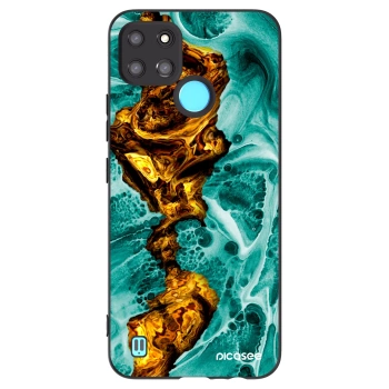 Picasee silikónový čierny obal pre Realme C21Y - Goldsky