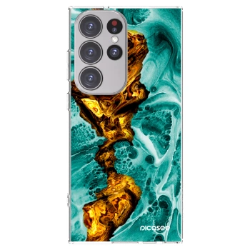 Picasee silikónový prehľadný obal pre Samsung Galaxy S23 Ultra 5G - Goldsky