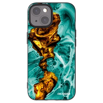 Picasee silikónový čierny obal pre Apple iPhone 15 - Goldsky