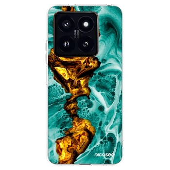 Picasee silikónový prehľadný obal pre Xiaomi 14 Pro - Goldsky