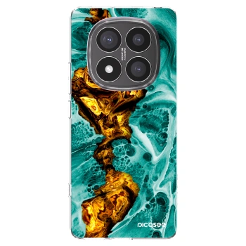 Picasee silikónový prehľadný obal pre Xiaomi Redmi Note 14 Pro+ 5G - Goldsky