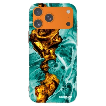 Picasee silikónový prehľadný obal pre Apple iPhone 17 Pro Max - Goldsky