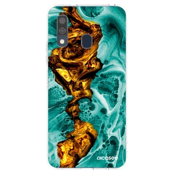 Picasee silikónový prehľadný obal pre Samsung Galaxy A40 A405F - Goldsky