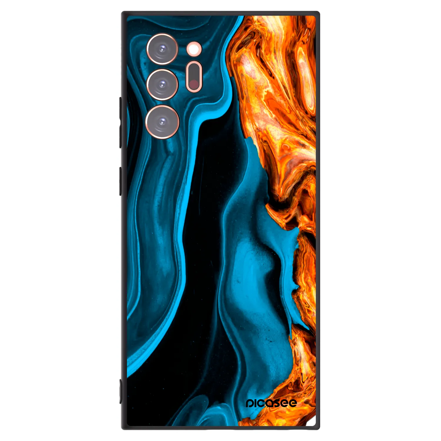Picasee silikónový čierny obal pre Samsung Galaxy Note 20 Ultra - Gold blue