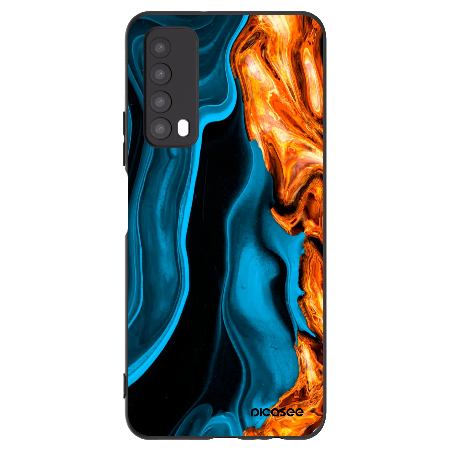 Picasee silikónový čierny obal pre Huawei P Smart 2021 - Gold blue