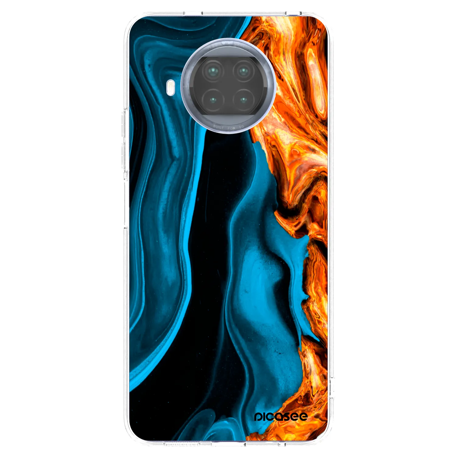 Picasee silikónový prehľadný obal pre Xiaomi Mi 10T Lite - Gold blue