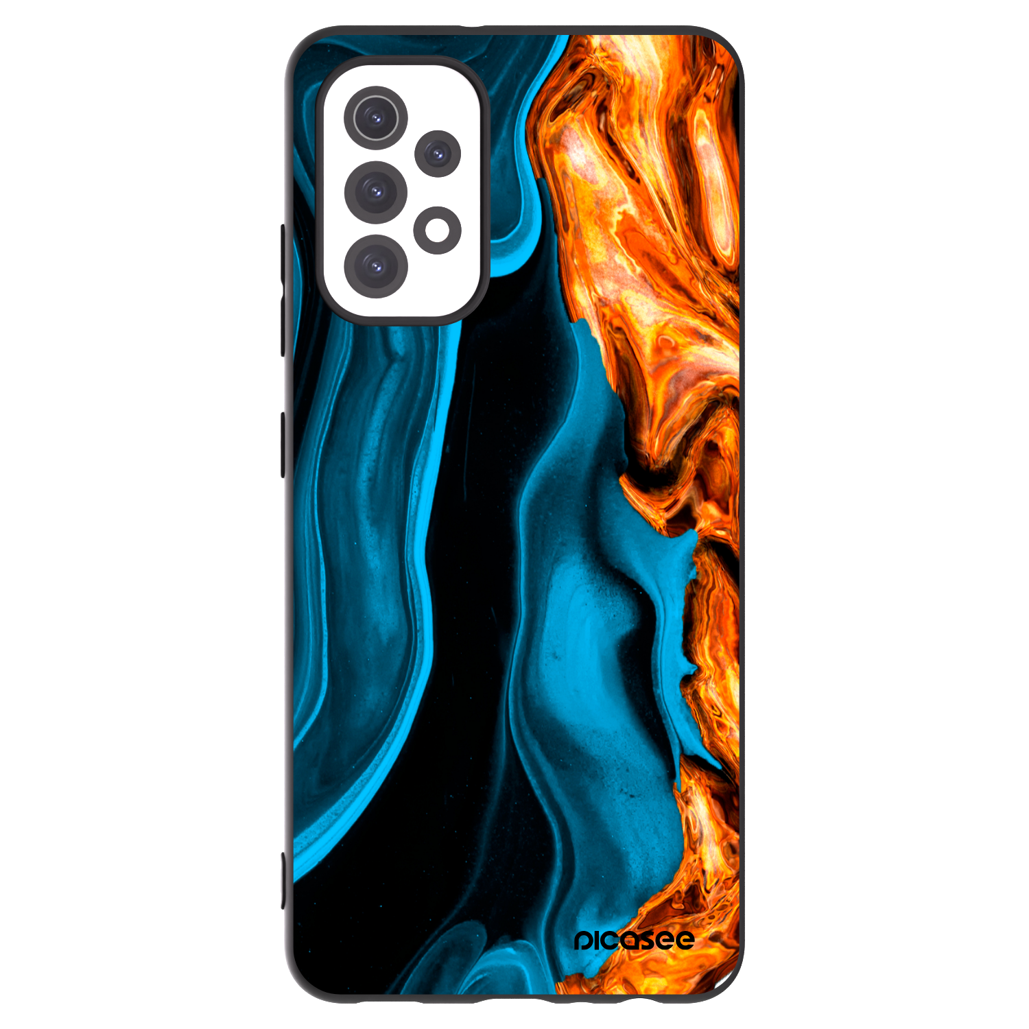 Picasee silikónový čierny obal pre Samsung Galaxy A32 5G A326B - Gold blue