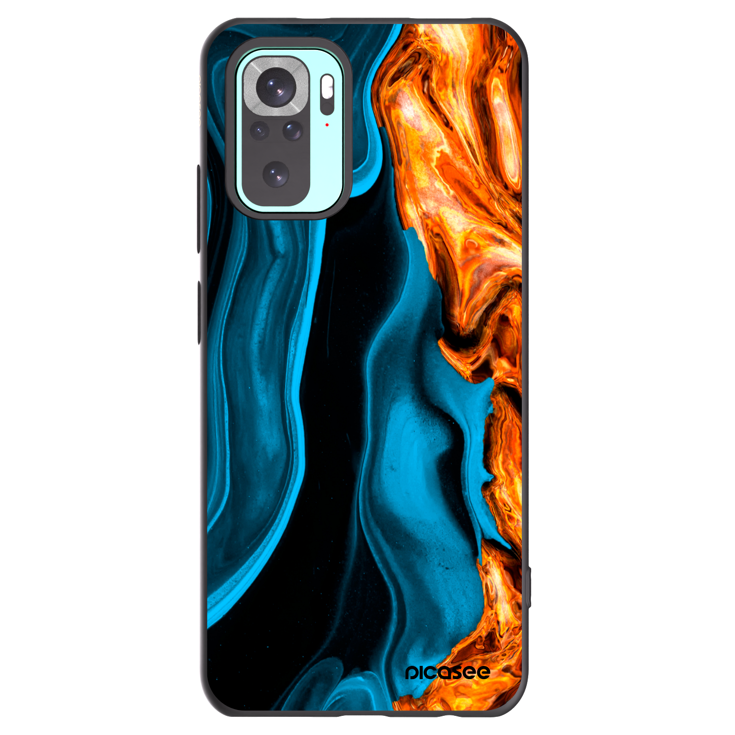 Picasee silikónový čierny obal pre Xiaomi Redmi Note 10 Pro - Gold blue