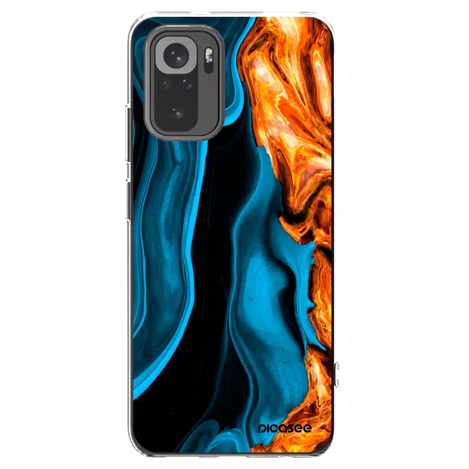 Picasee silikónový prehľadný obal pre Xiaomi Redmi Note 10S - Gold blue