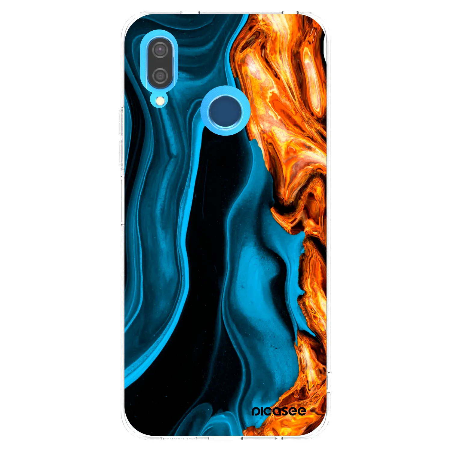 Picasee silikónový prehľadný obal pre Huawei P20 Lite - Gold blue