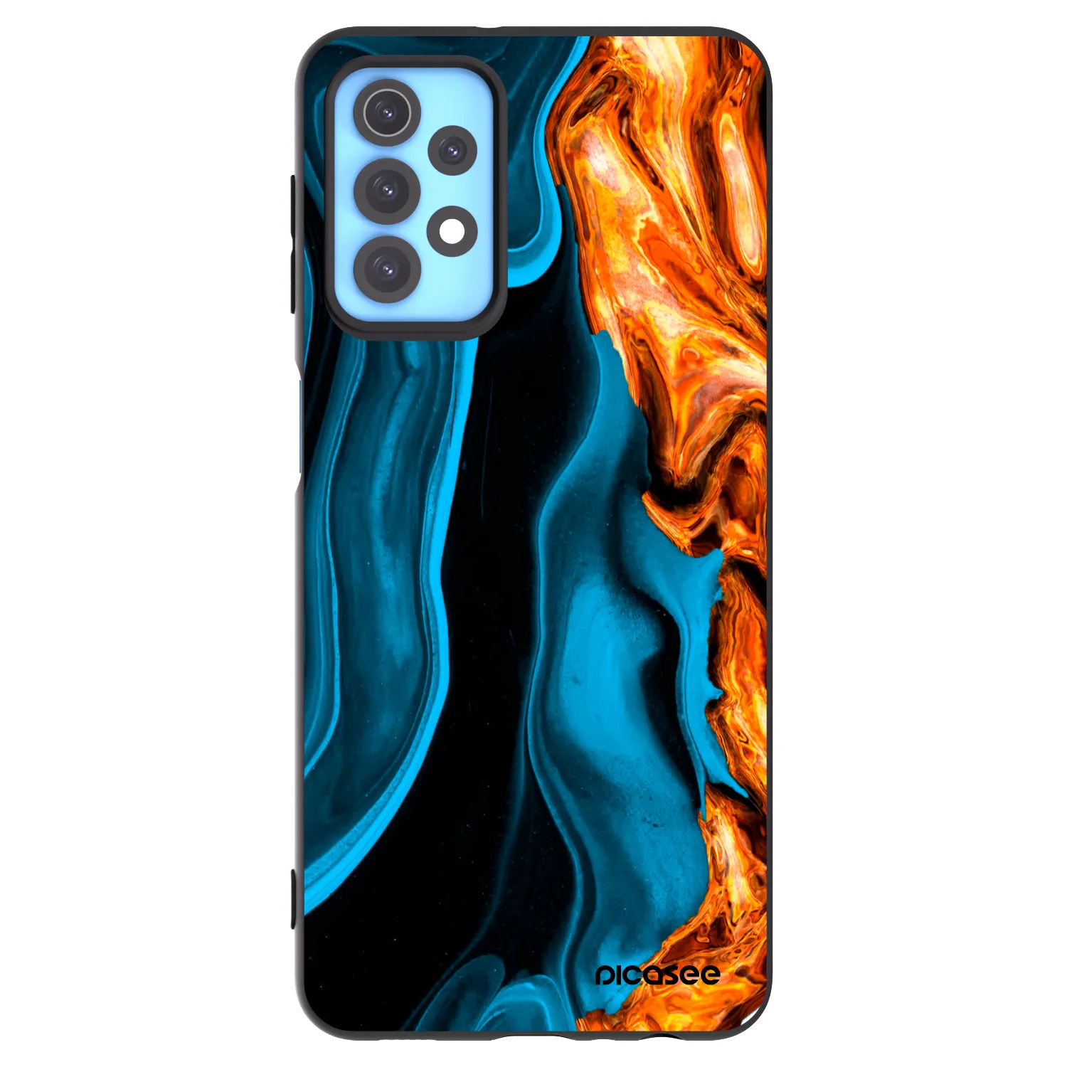 Picasee silikónový čierny obal pre Samsung Galaxy A32 4G SM-A325F - Gold blue