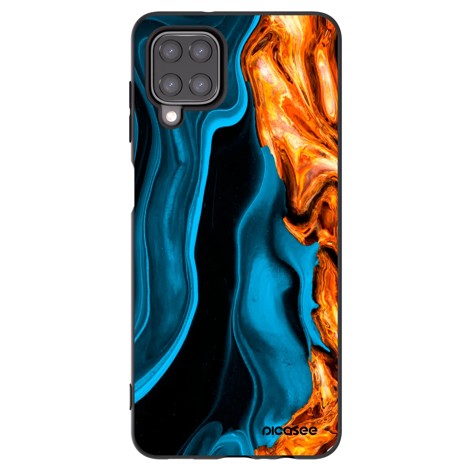 Picasee silikónový čierny obal pre Samsung Galaxy M12 M127F - Gold blue