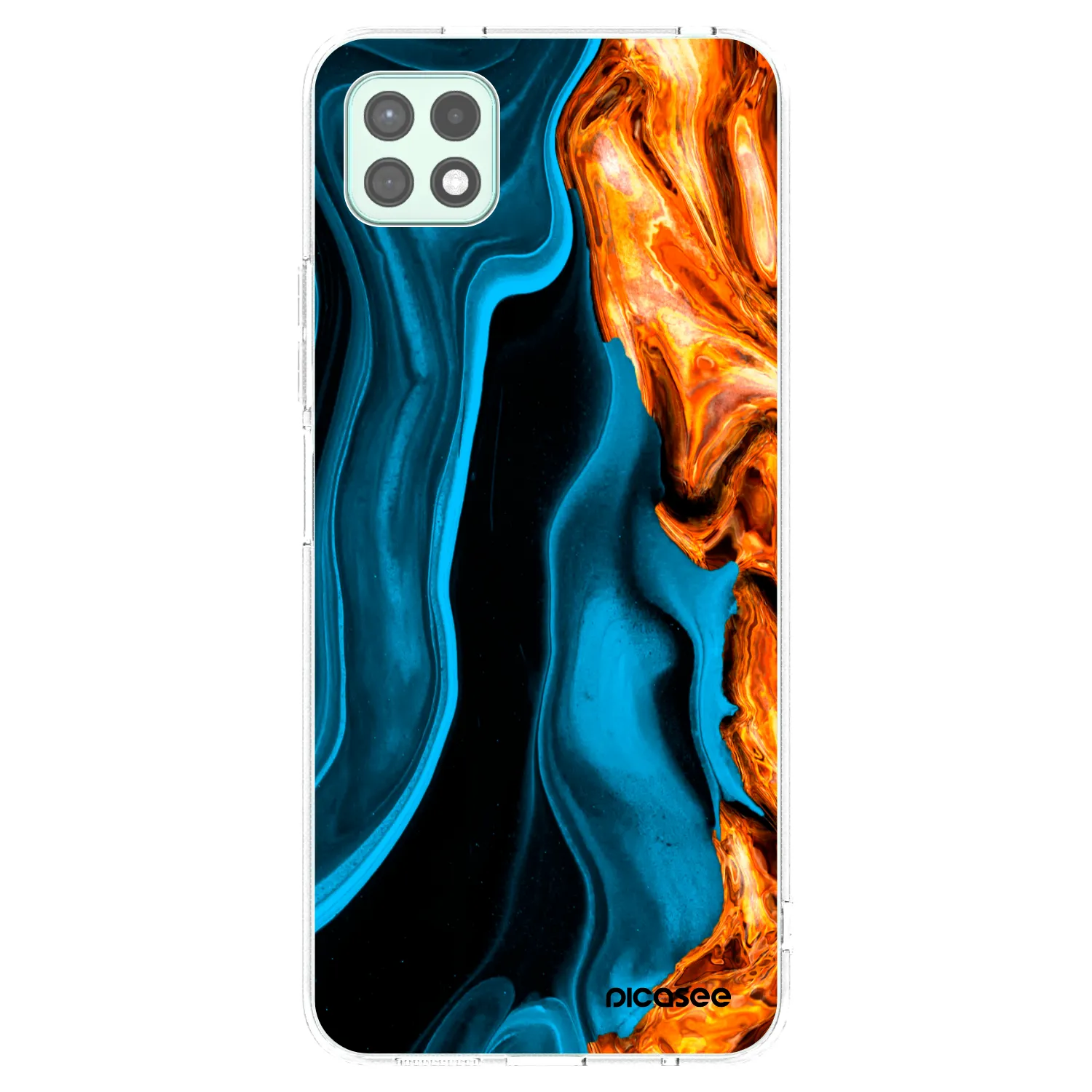 Picasee silikónový prehľadný obal pre Samsung Galaxy A22 A226B 5G - Gold blue