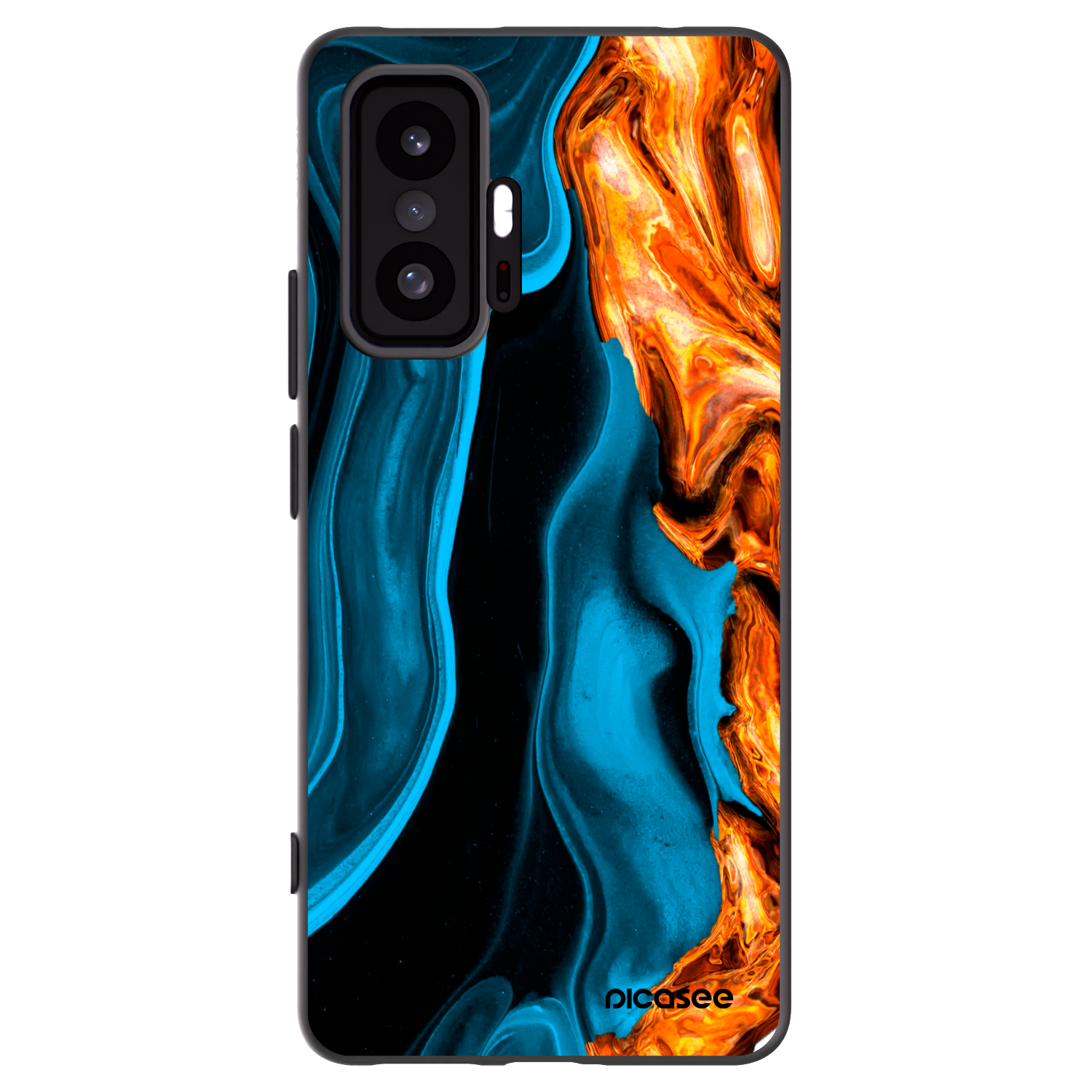 Picasee silikónový čierny obal pre Xiaomi 11T - Gold blue