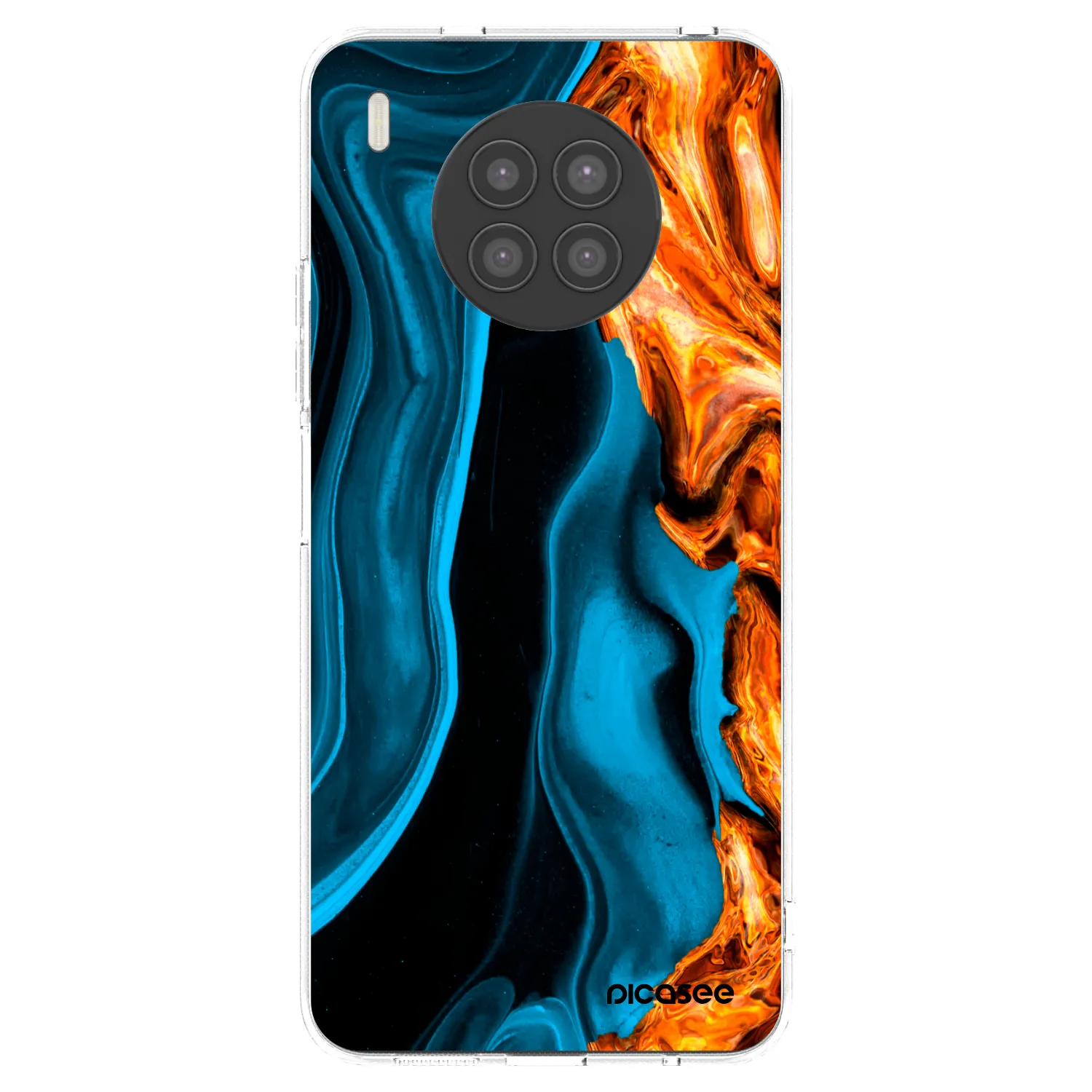 Picasee silikónový prehľadný obal pre Huawei Nova 8i - Gold blue