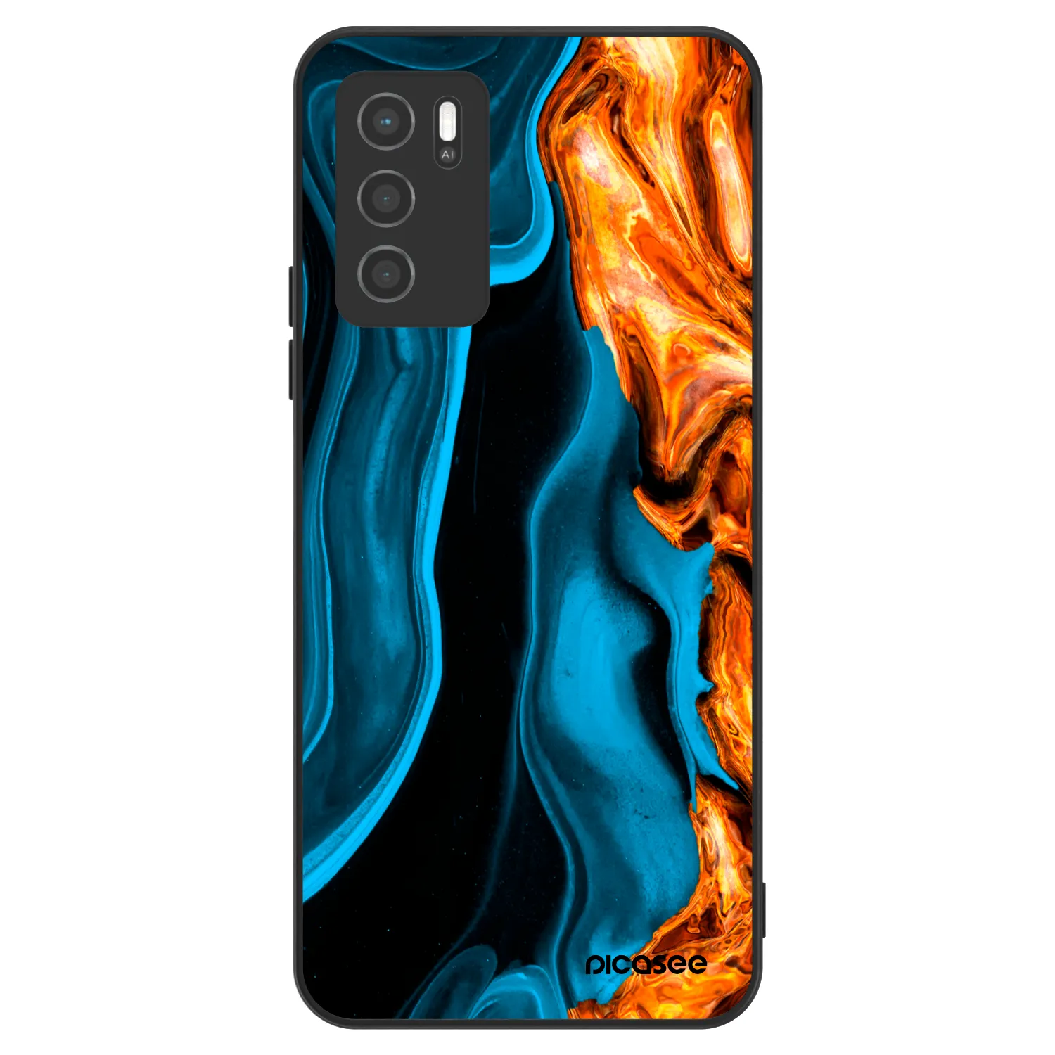 Picasee ULTIMATE CASE pro OPPO A16s - Gold blue