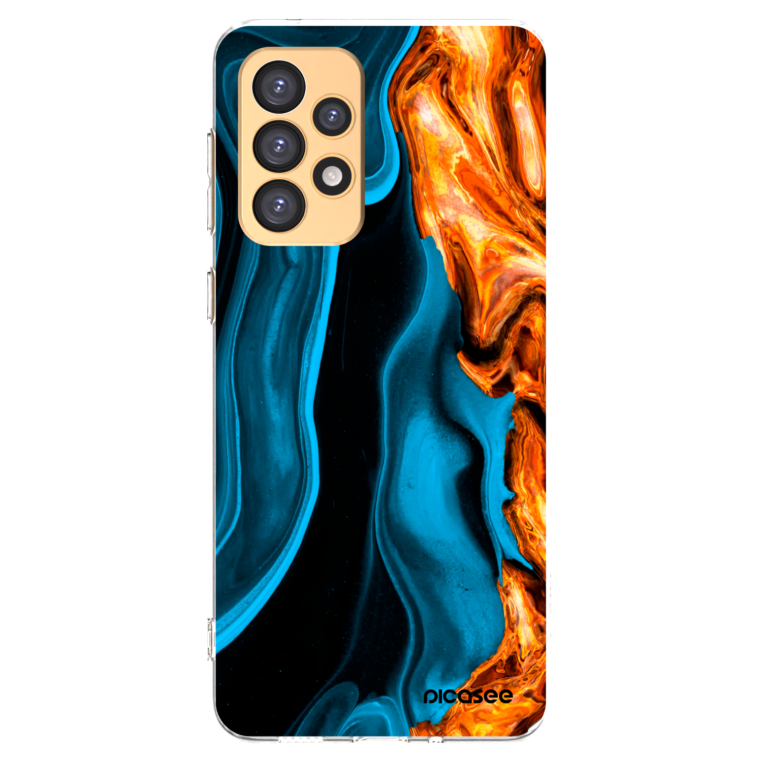 Picasee silikónový prehľadný obal pre Samsung Galaxy A33 5G A336 - Gold blue