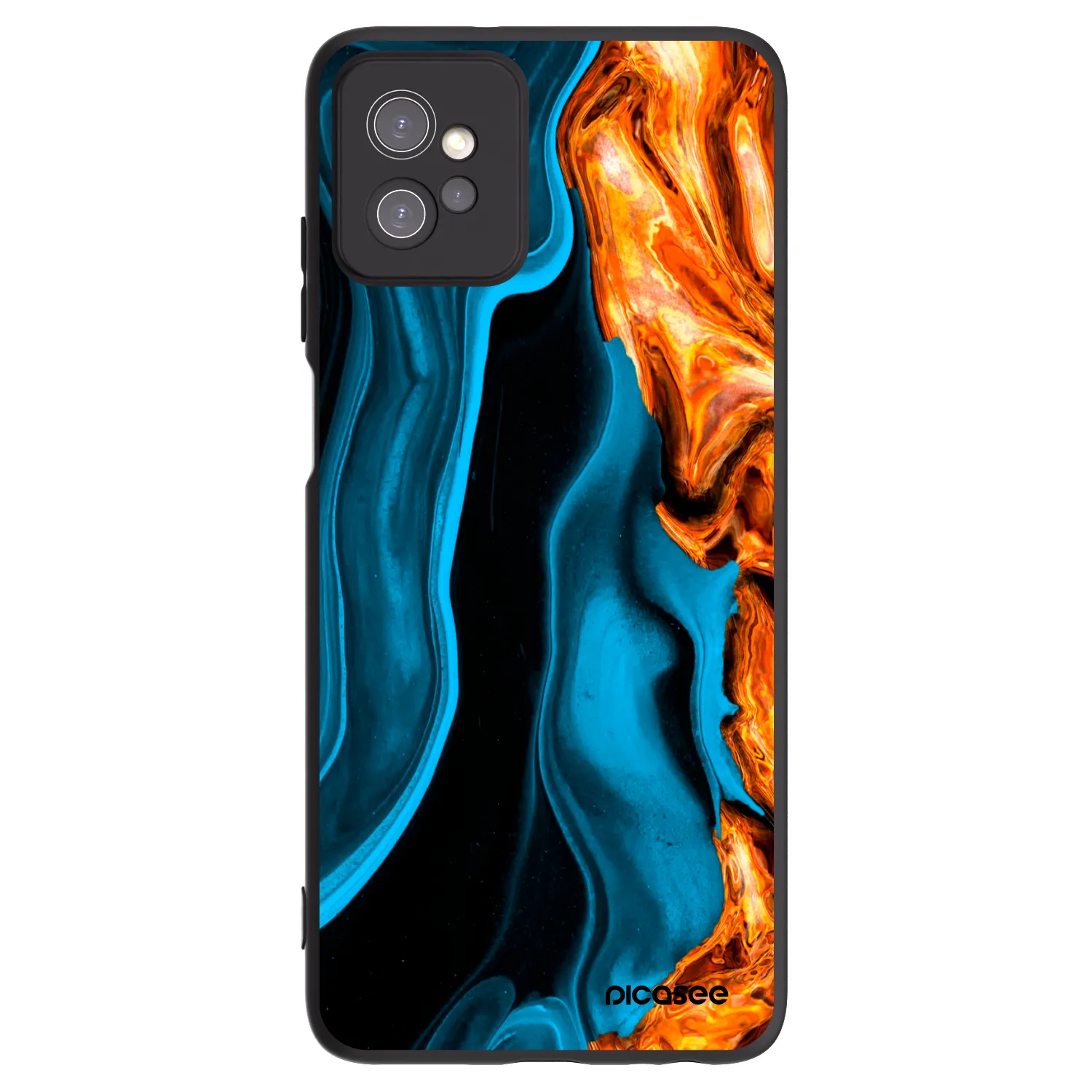 Picasee silikónový čierny obal pre Motorola Moto G32 - Gold blue