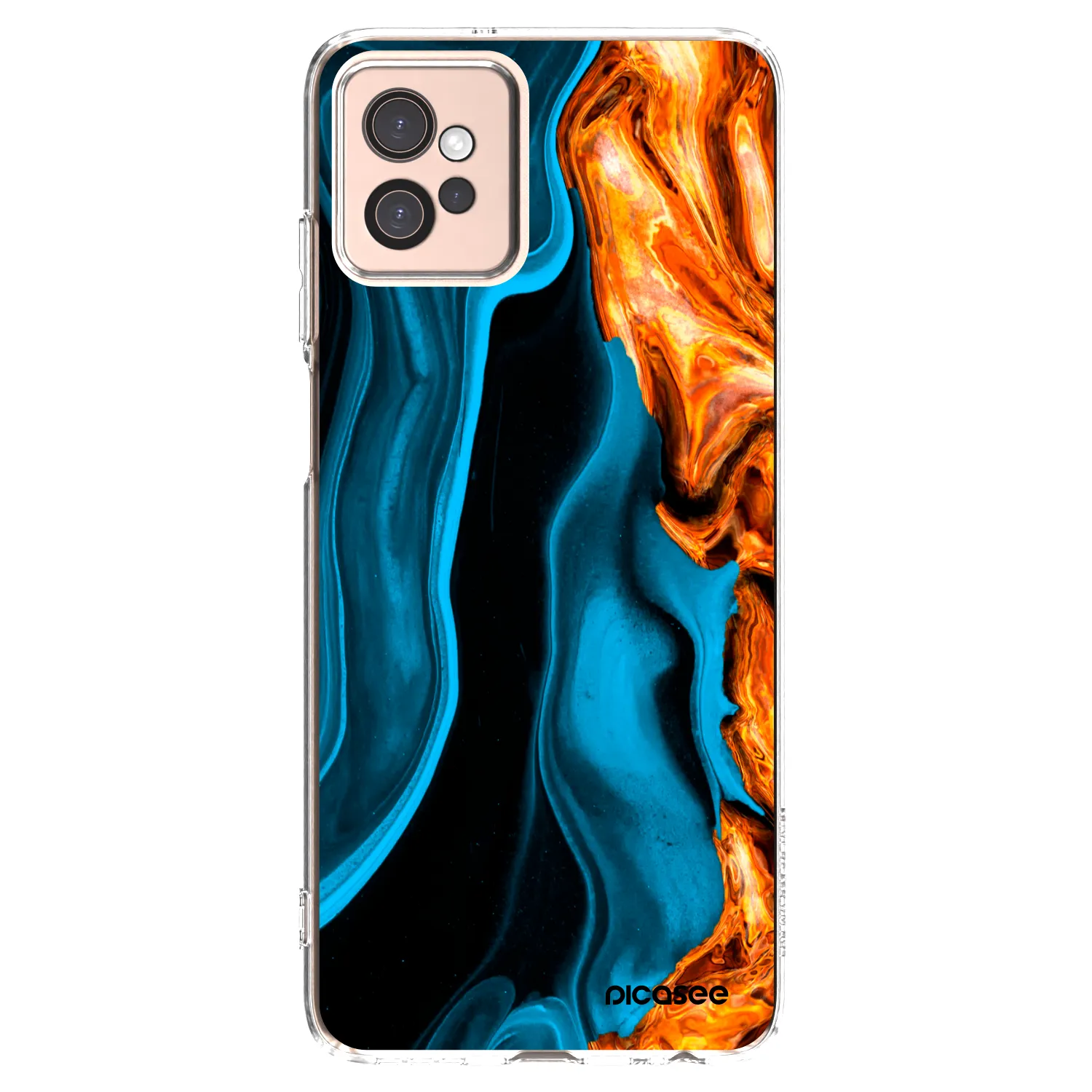 Picasee silikónový prehľadný obal pre Motorola Moto G32 - Gold blue