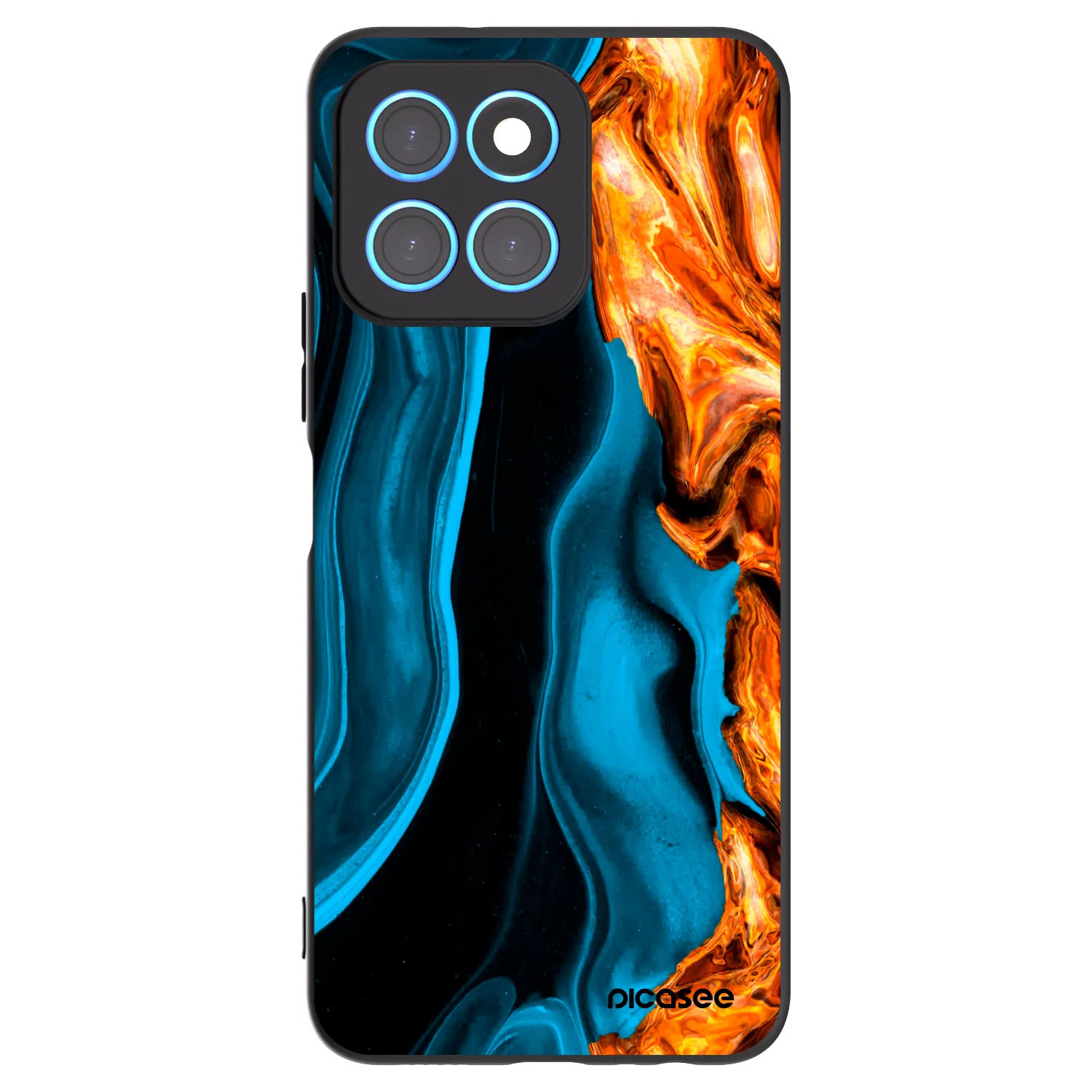 Picasee silikónový čierny obal pre Honor X8 5G - Gold blue