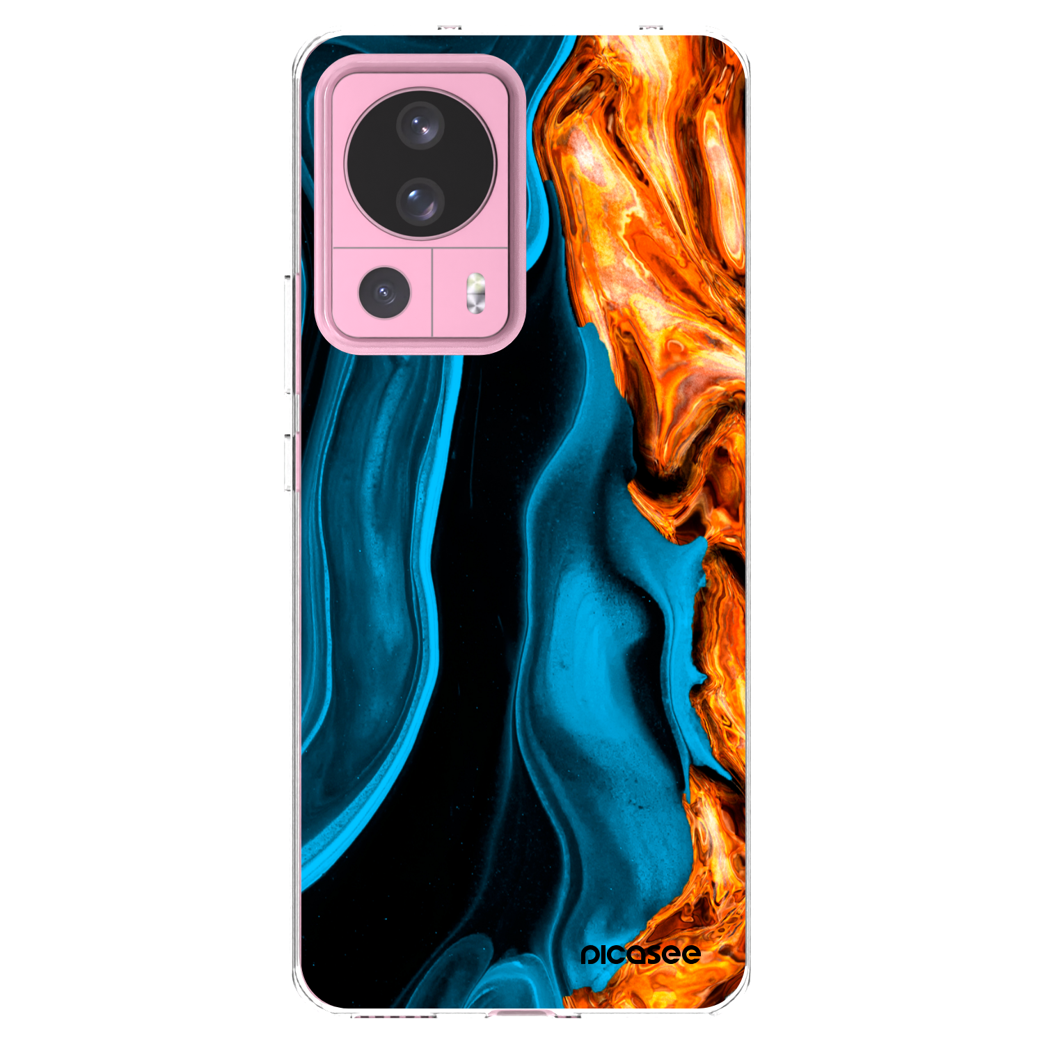 Silikónový prehľadný obal pre Xiaomi 13 Lite - Gold blue