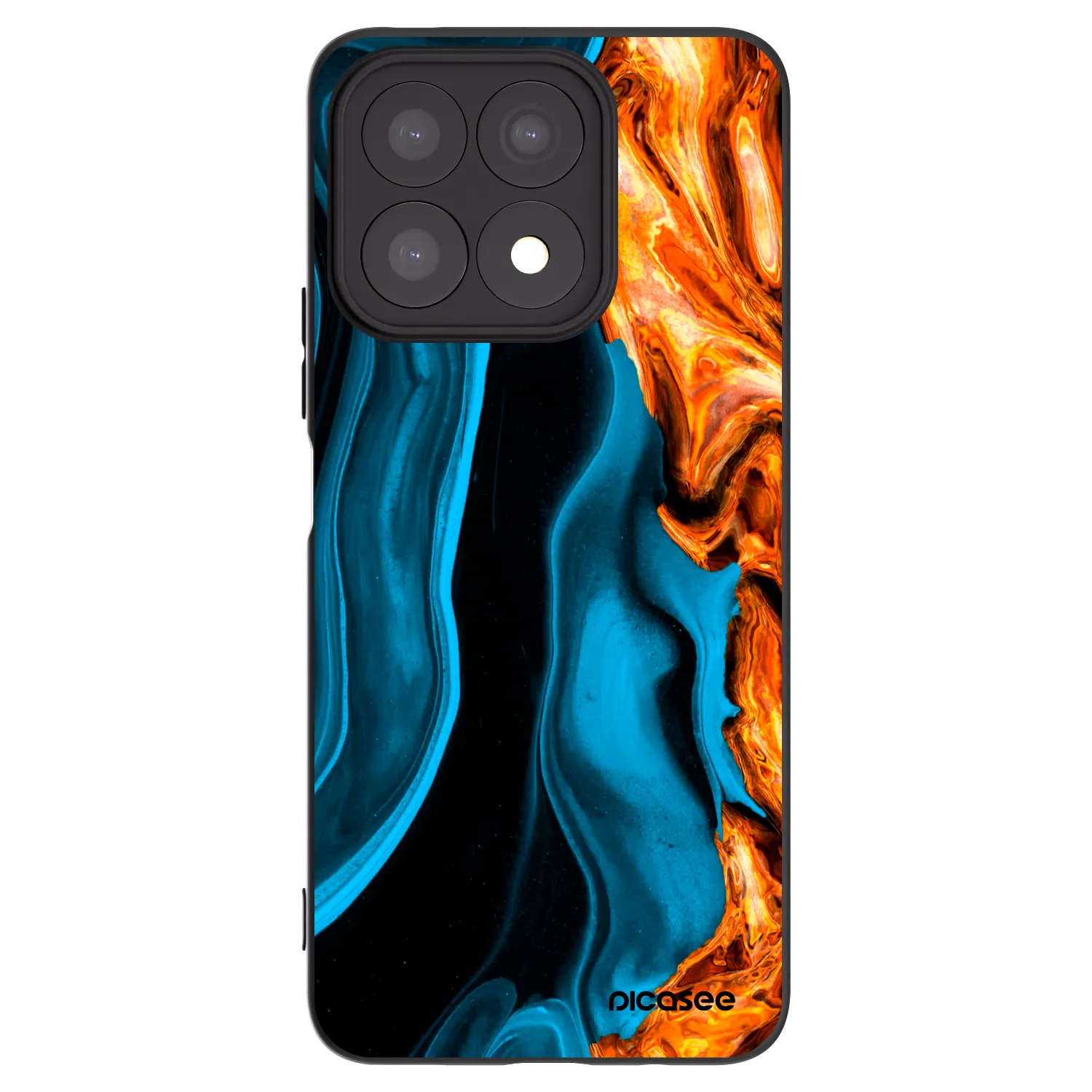 Picasee silikónový čierny obal pre Honor X8a - Gold blue