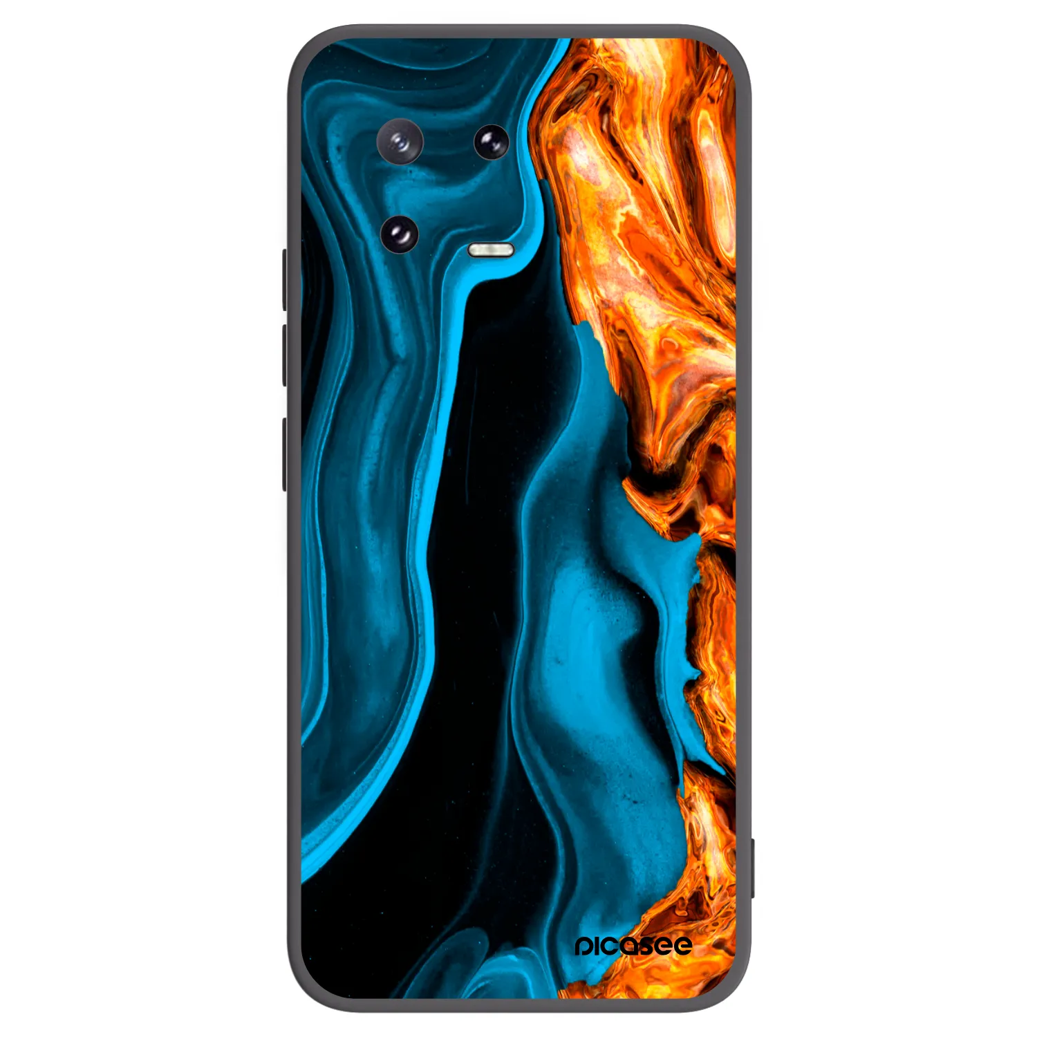 Picasee silikónový čierny obal pre Xiaomi 13 Pro - Gold blue