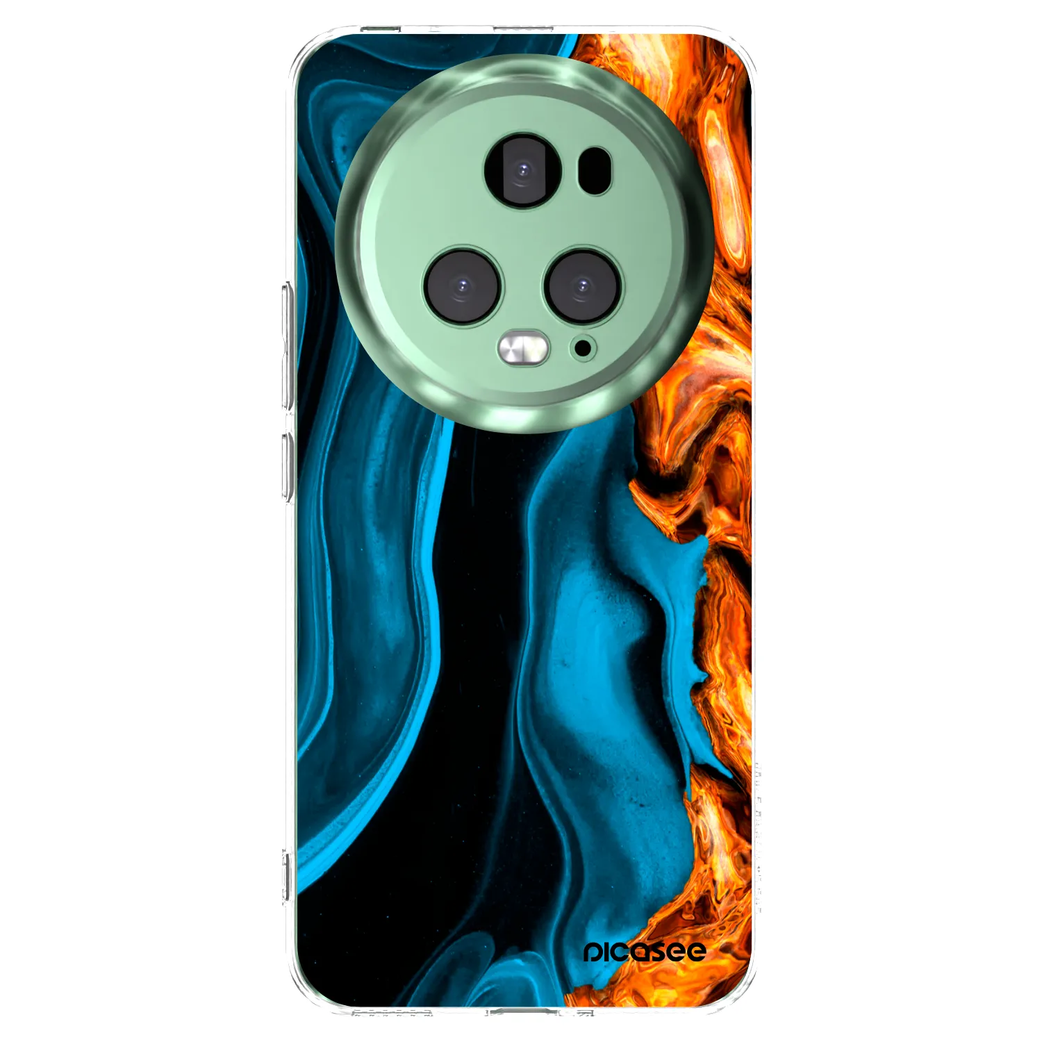 Picasee silikónový prehľadný obal pre Honor Magic5 Pro - Gold blue