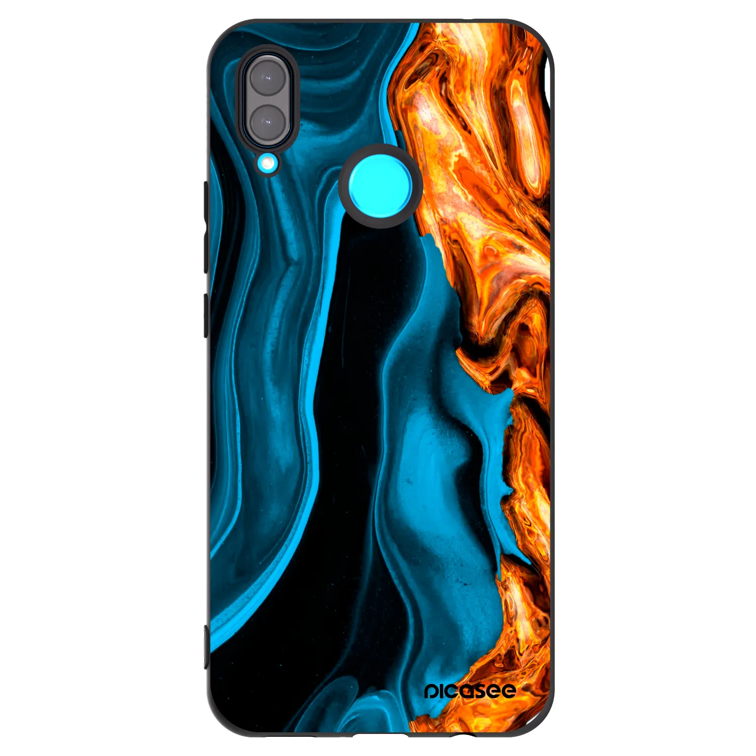 Picasee silikónový čierny obal pre Huawei Nova 3 - Gold blue