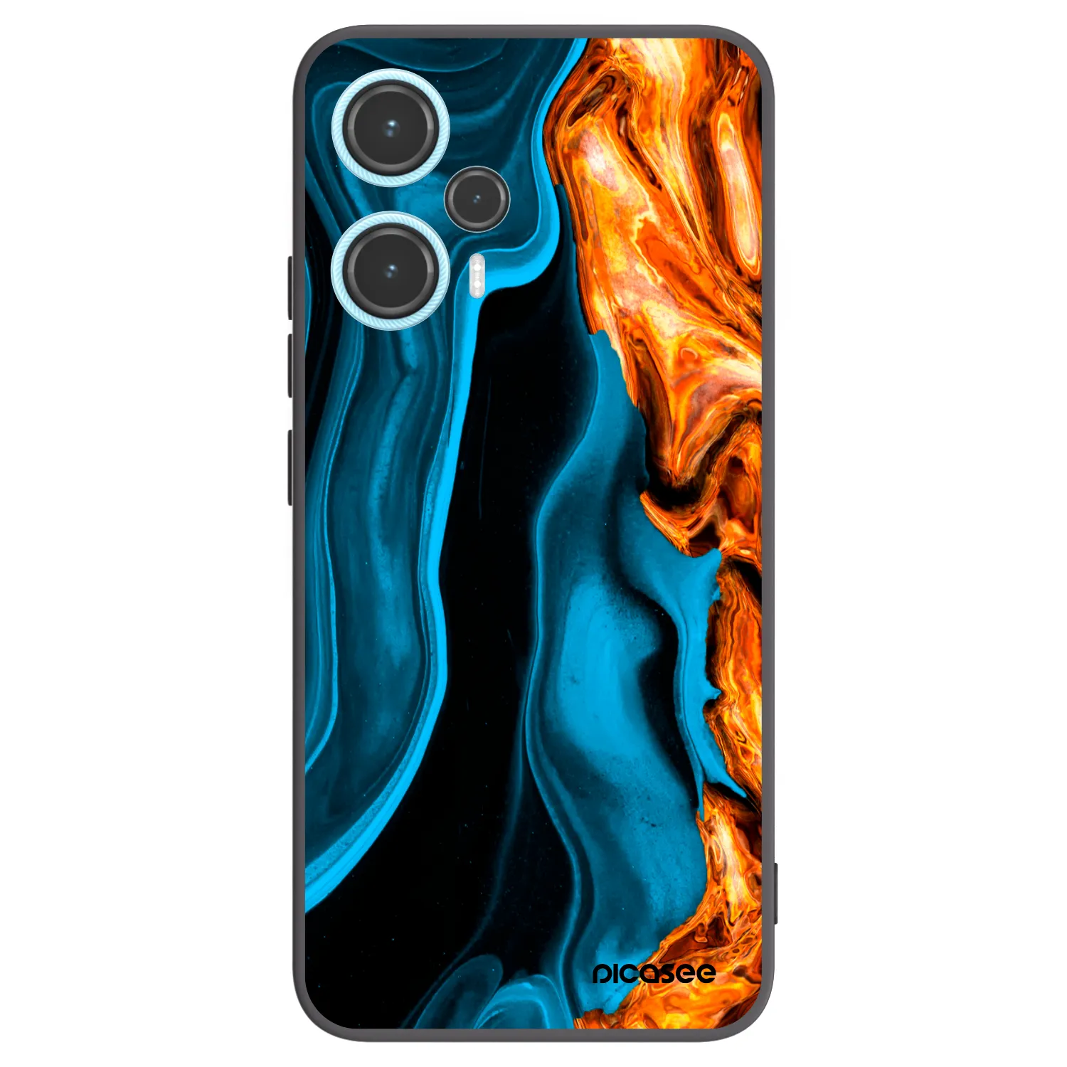 Picasee silikónový čierny obal pre Xiaomi Poco F5 - Gold blue