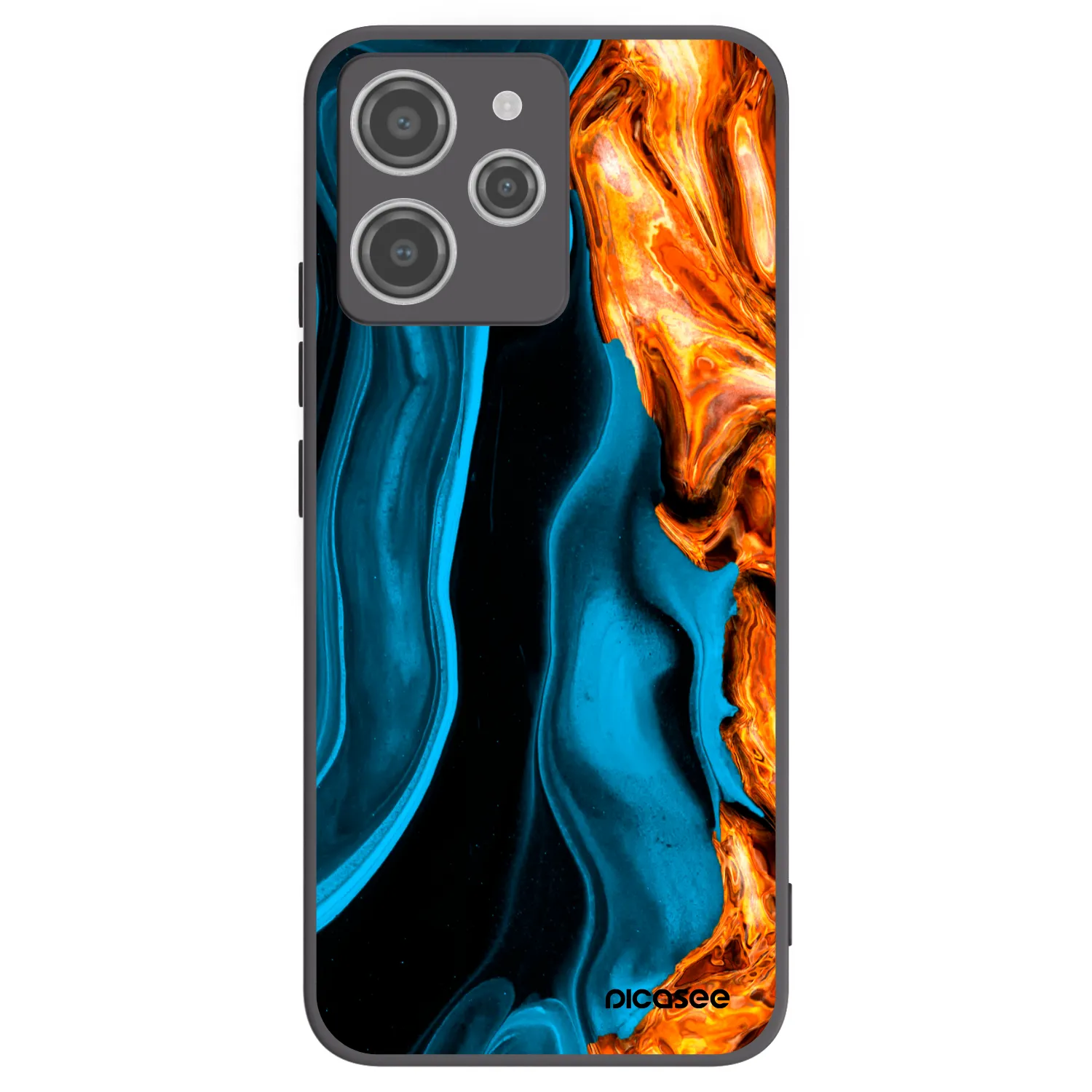 Silikónový čierny obal pre Xiaomi Redmi 12 4G - Gold blue