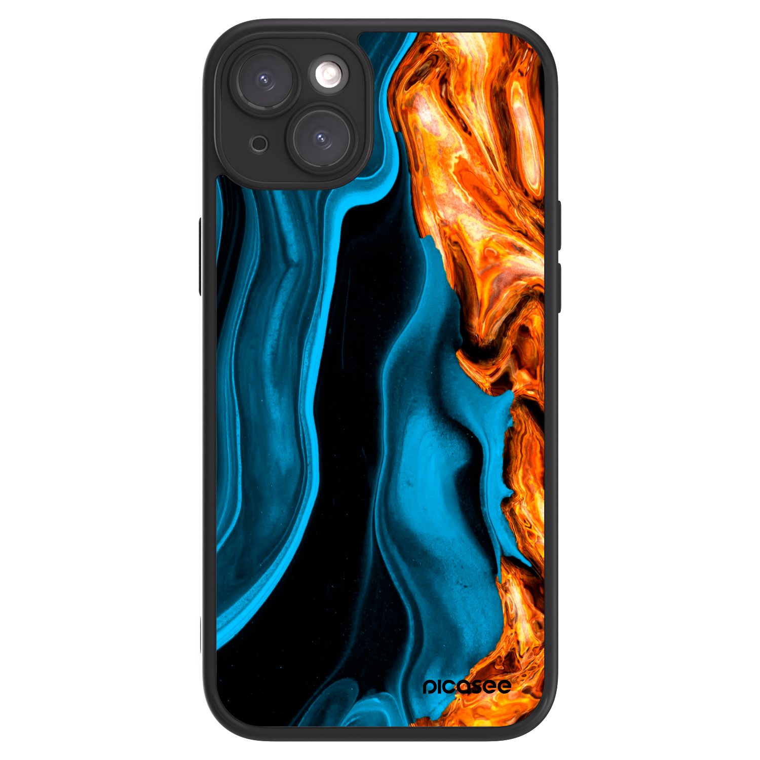 Picasee ULTIMATE CASE pro Apple iPhone 15 Plus - Gold blue