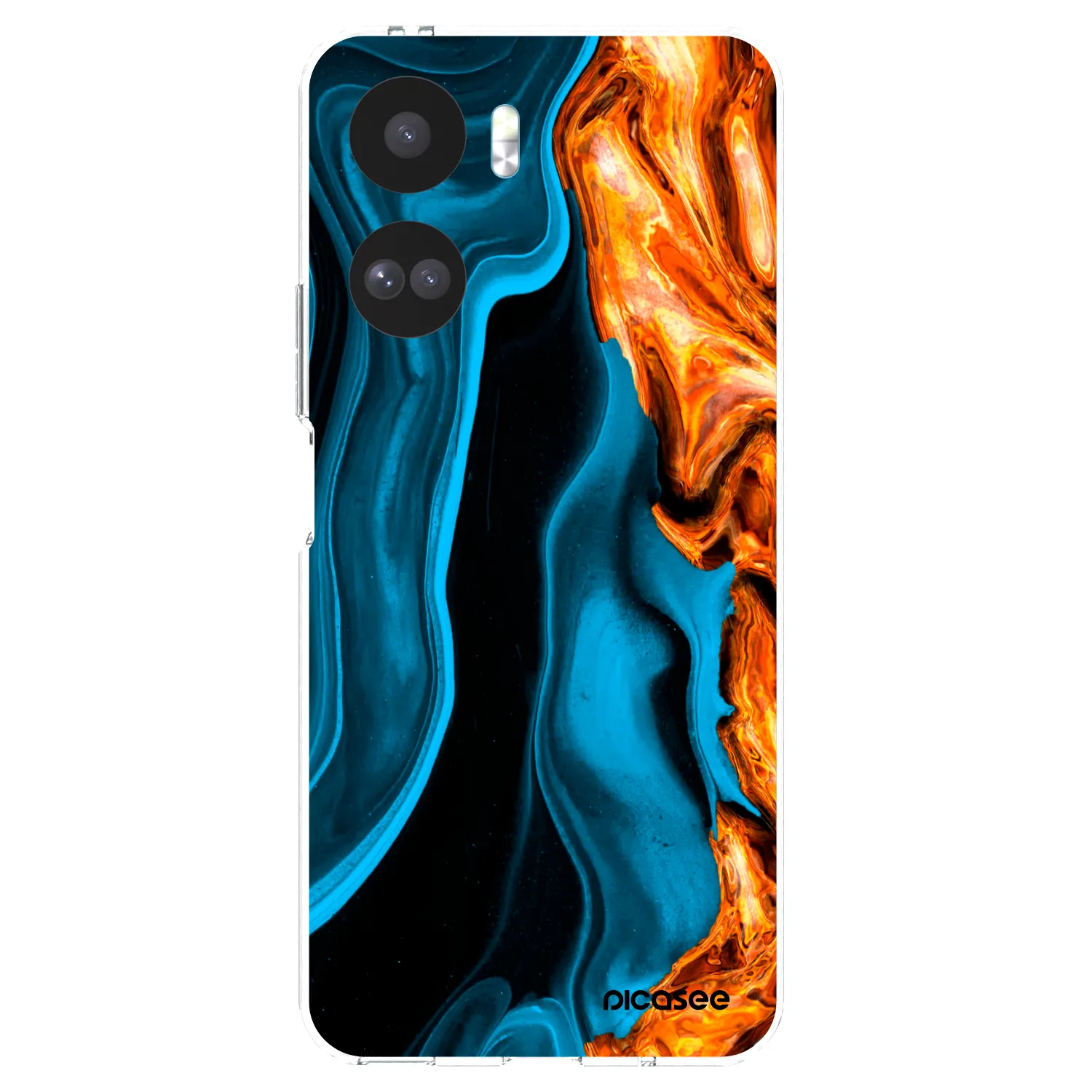 Picasee silikónový prehľadný obal pre Honor 90 Lite 5G - Gold blue
