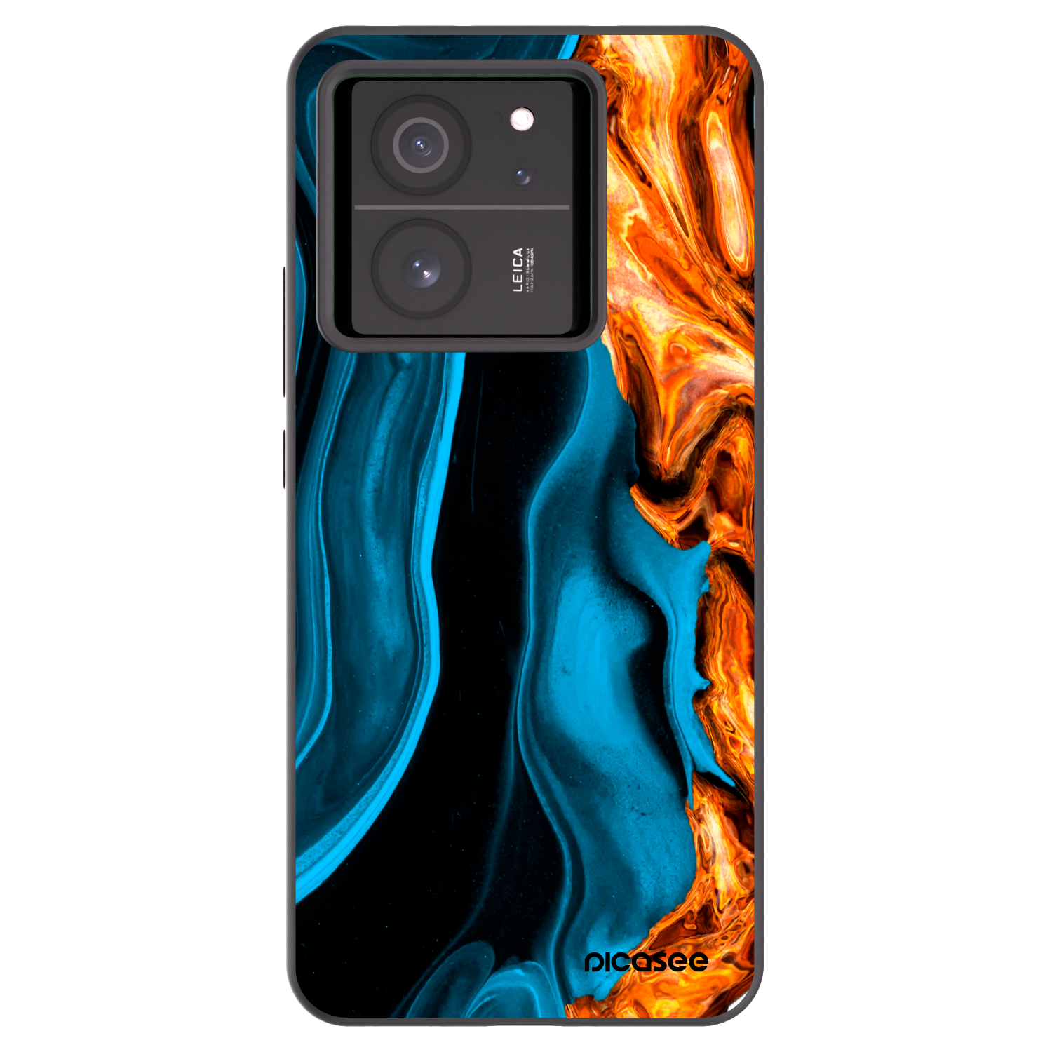 Picasee silikónový čierny obal pre Xiaomi 13T Pro - Gold blue