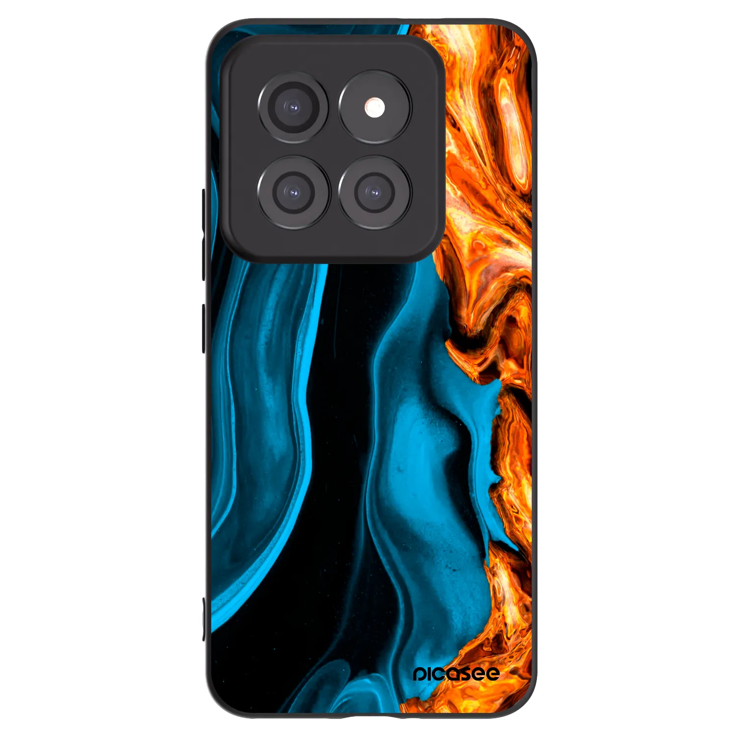 Picasee silikónový čierny obal pre Xiaomi 14 Pro - Gold blue