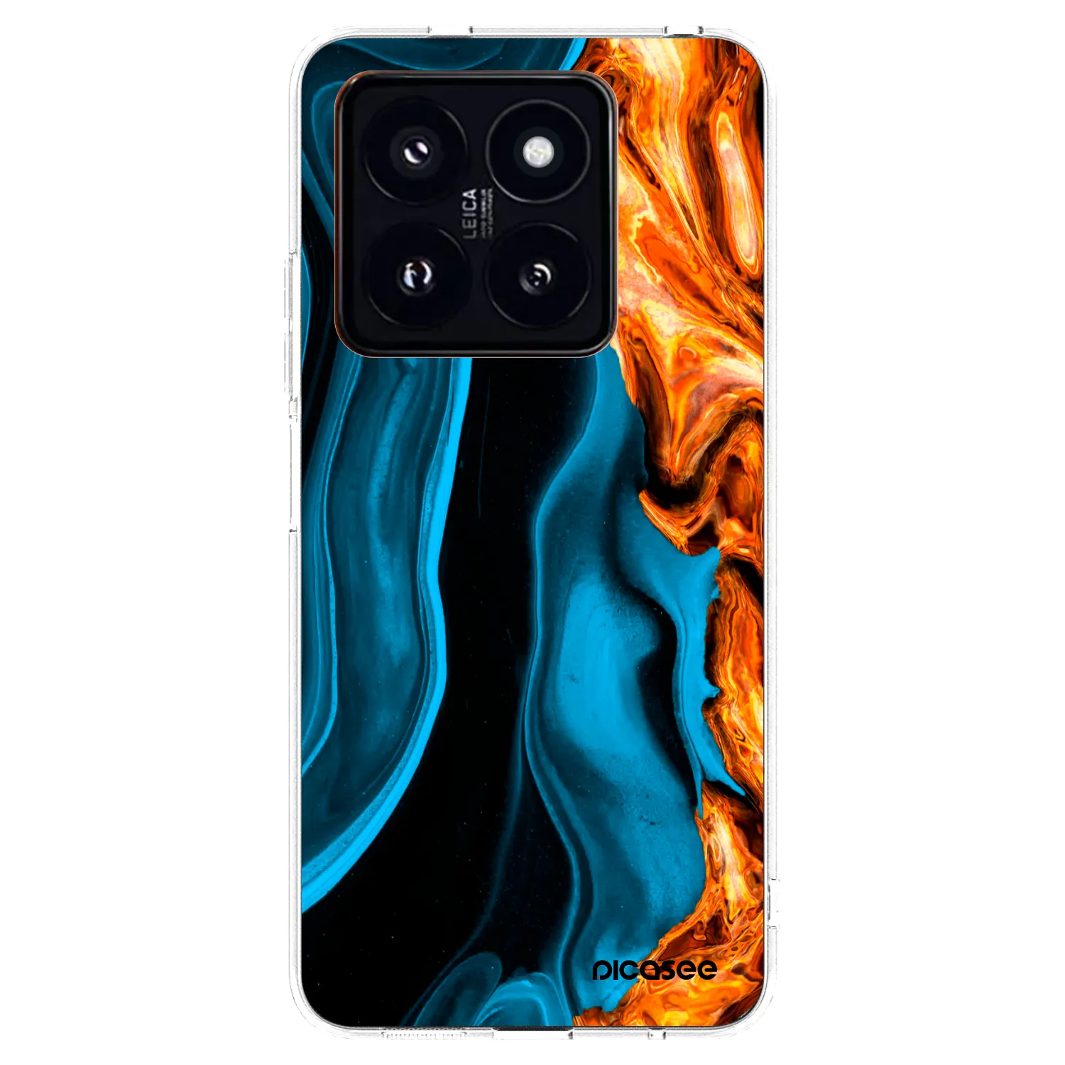 Silikónový prehľadný obal pre Xiaomi 14 Pro - Gold blue