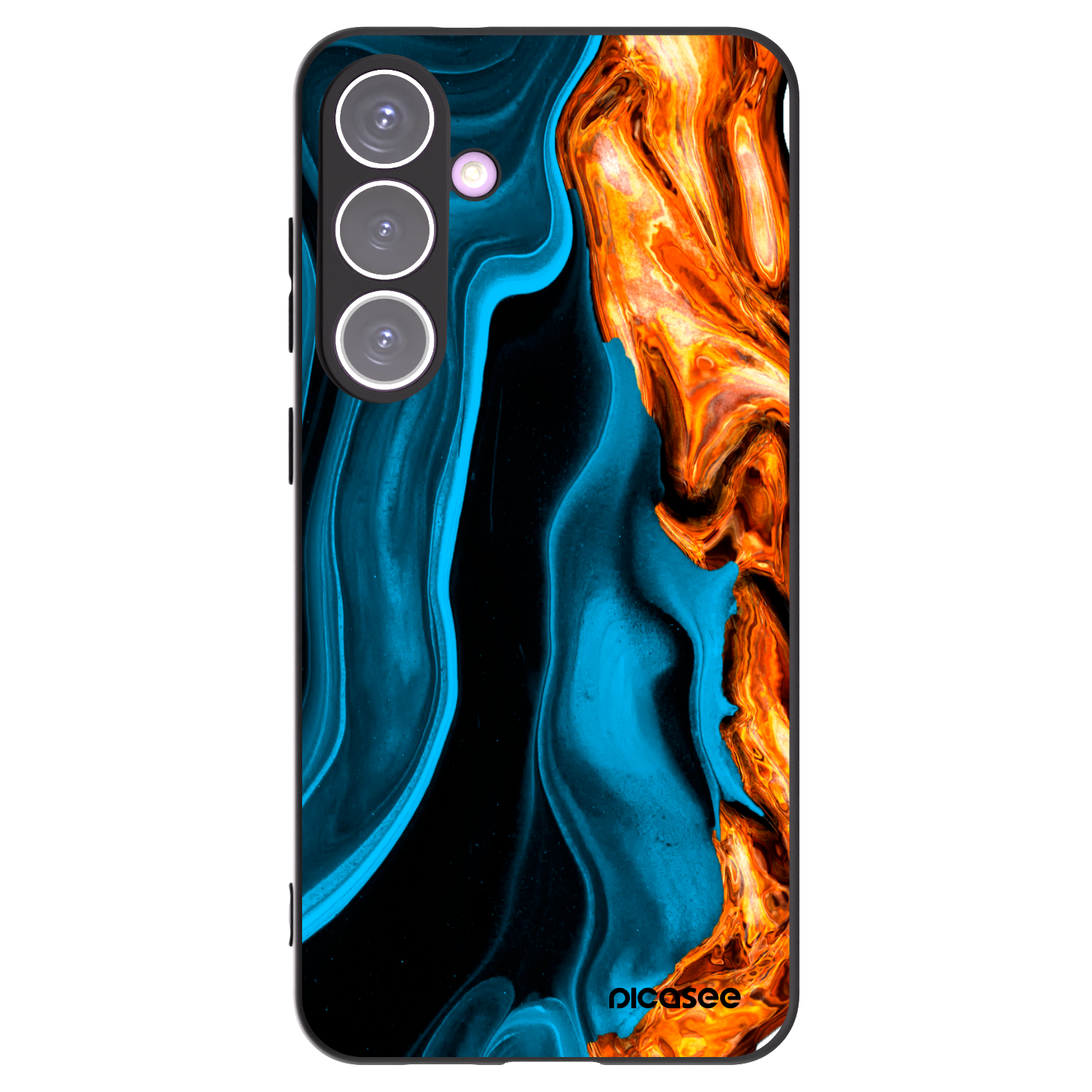 Picasee silikónový čierny obal pre Samsung Galaxy S24+ S926B 5G - Gold blue