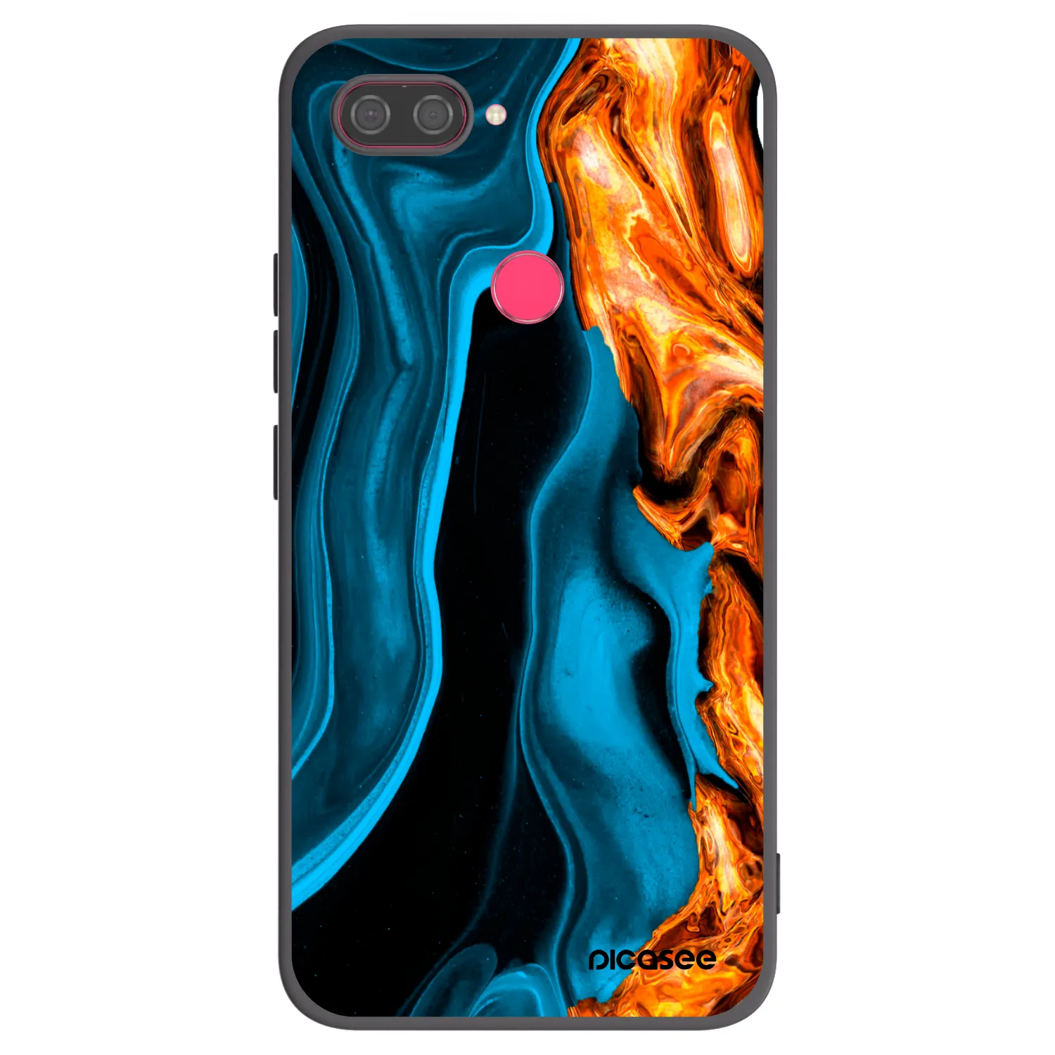 Picasee silikónový čierny obal pre Xiaomi Mi 8 Lite - Gold blue