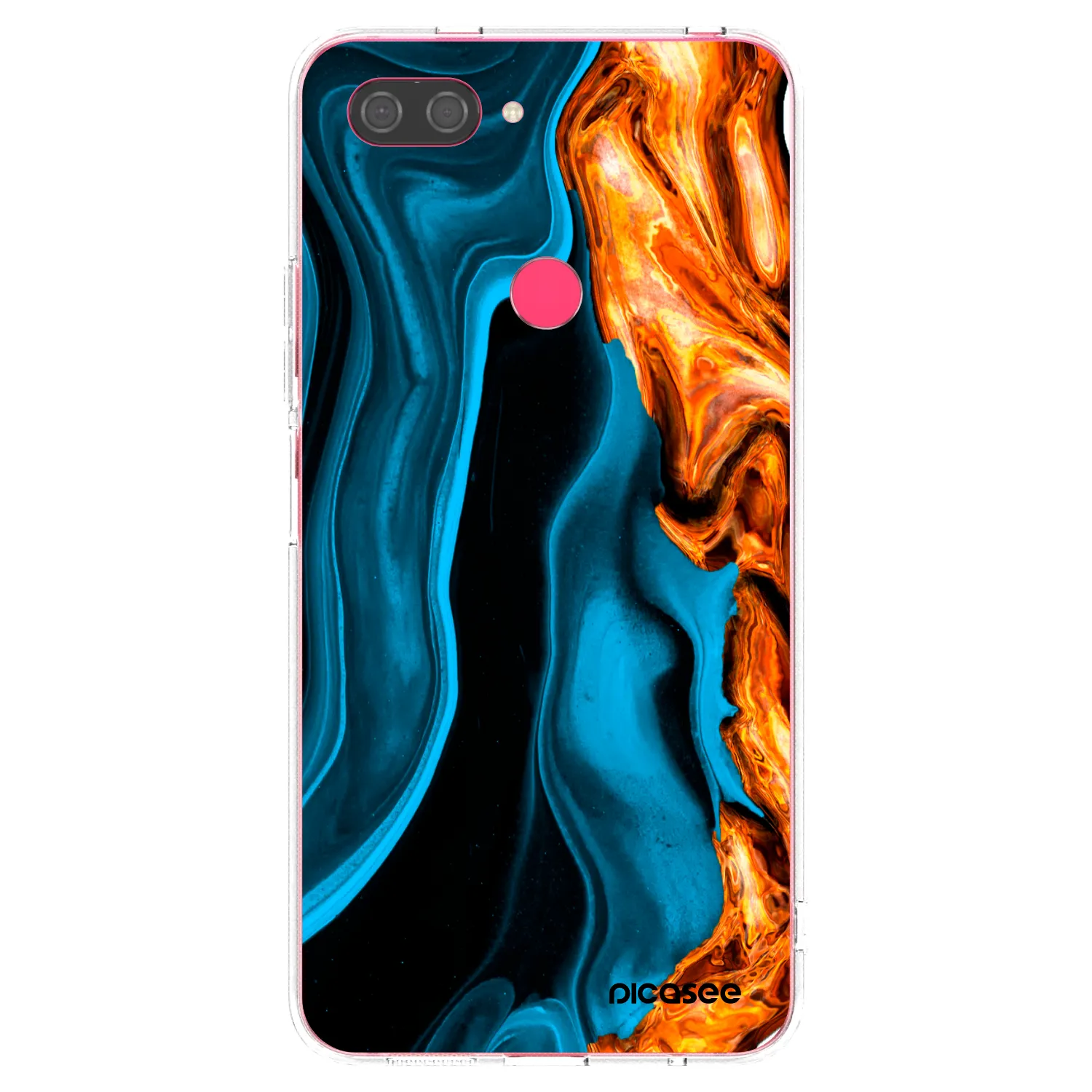 Picasee silikónový prehľadný obal pre Xiaomi Mi 8 Lite - Gold blue