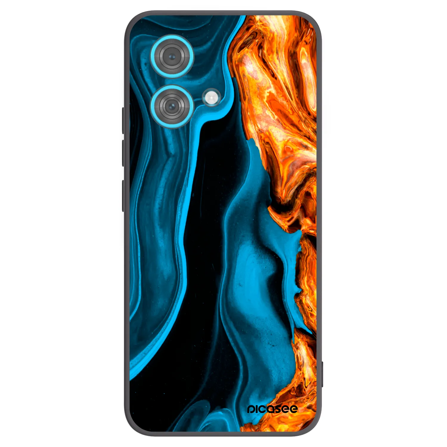 Picasee silikónový čierny obal pre Motorola Edge 40 Neo - Gold blue