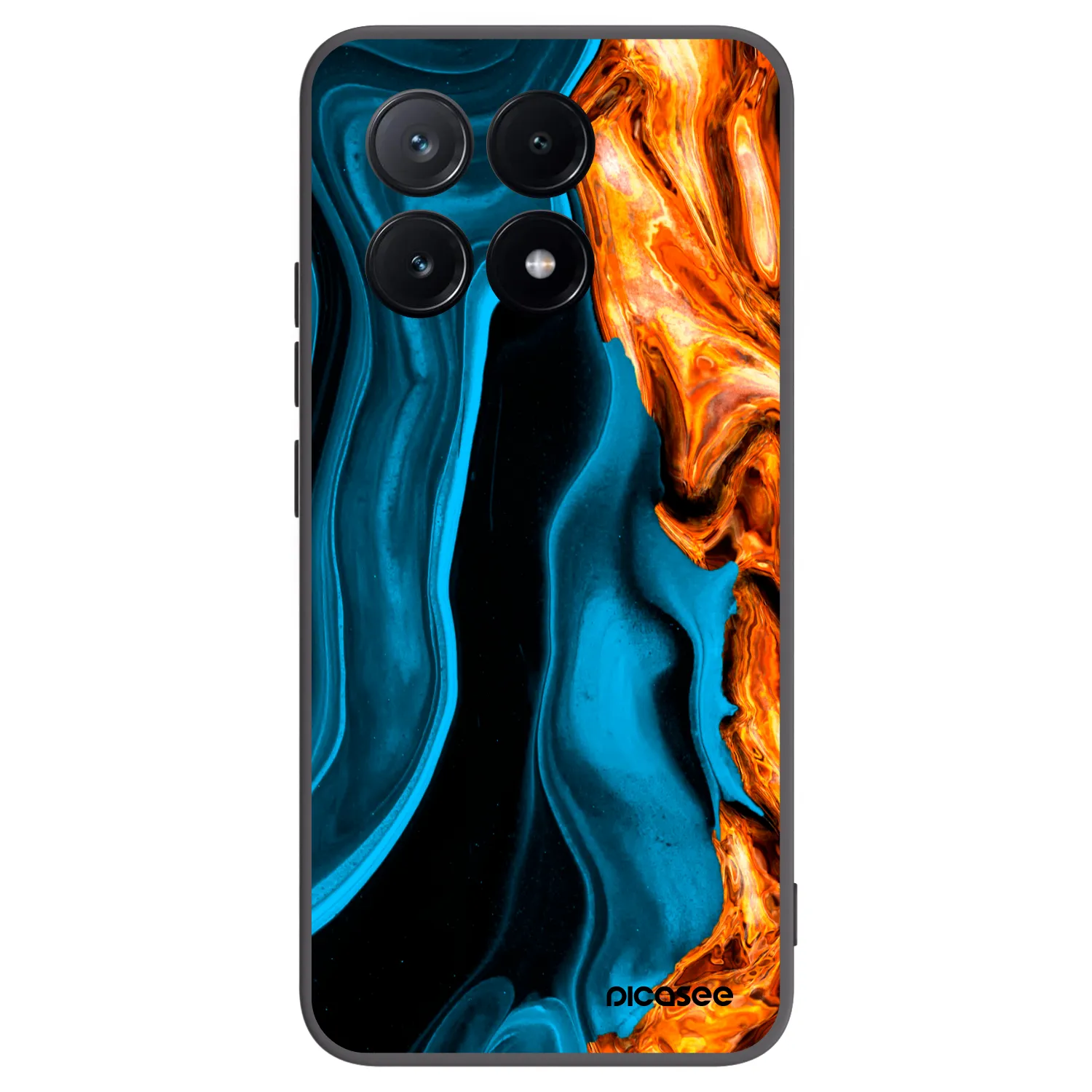 Picasee silikónový čierny obal pre Xiaomi Poco X6 Pro - Gold blue
