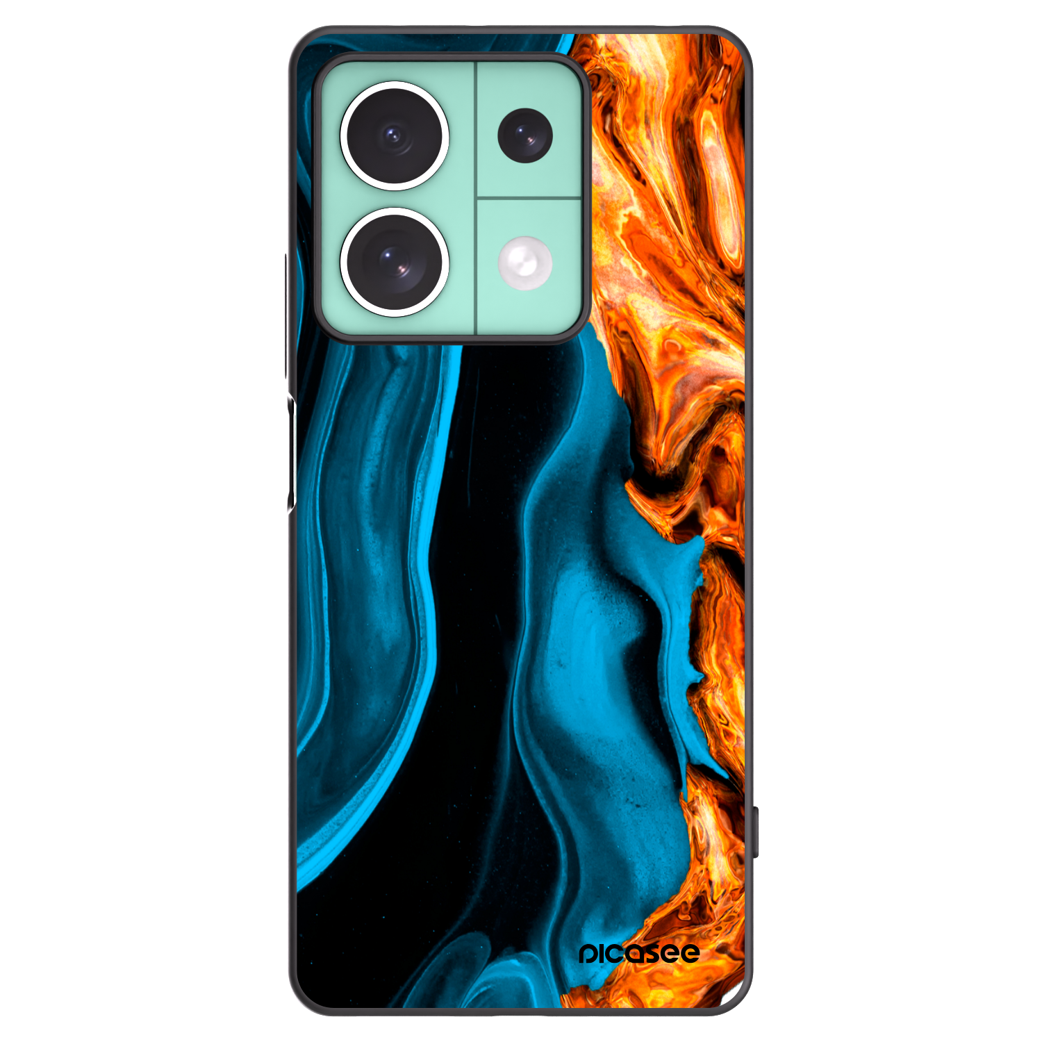 Picasee silikónový čierny obal pre Xiaomi Redmi Note 13 5G - Gold blue