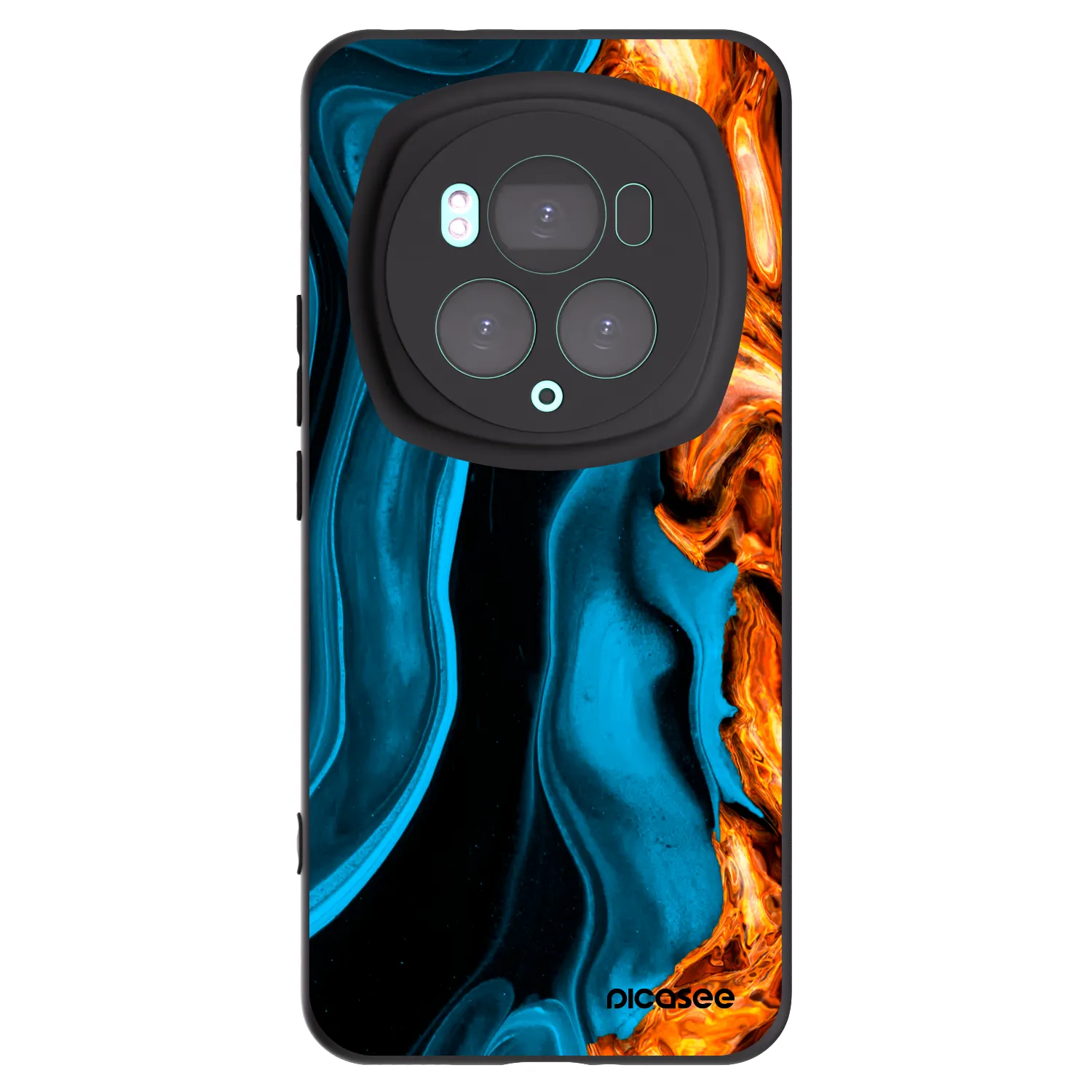 Picasee silikónový čierny obal pre Honor Magic6 Pro - Gold blue