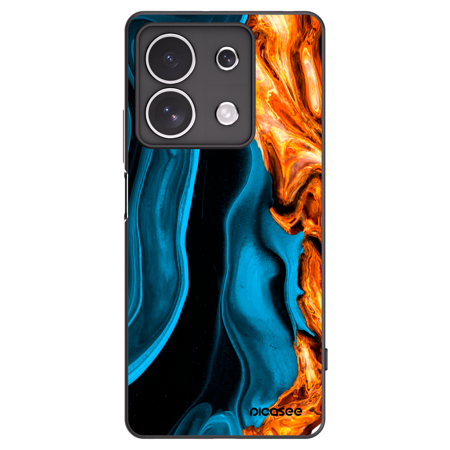 Picasee silikónový čierny obal pre Xiaomi Redmi Note 13 4G - Gold blue