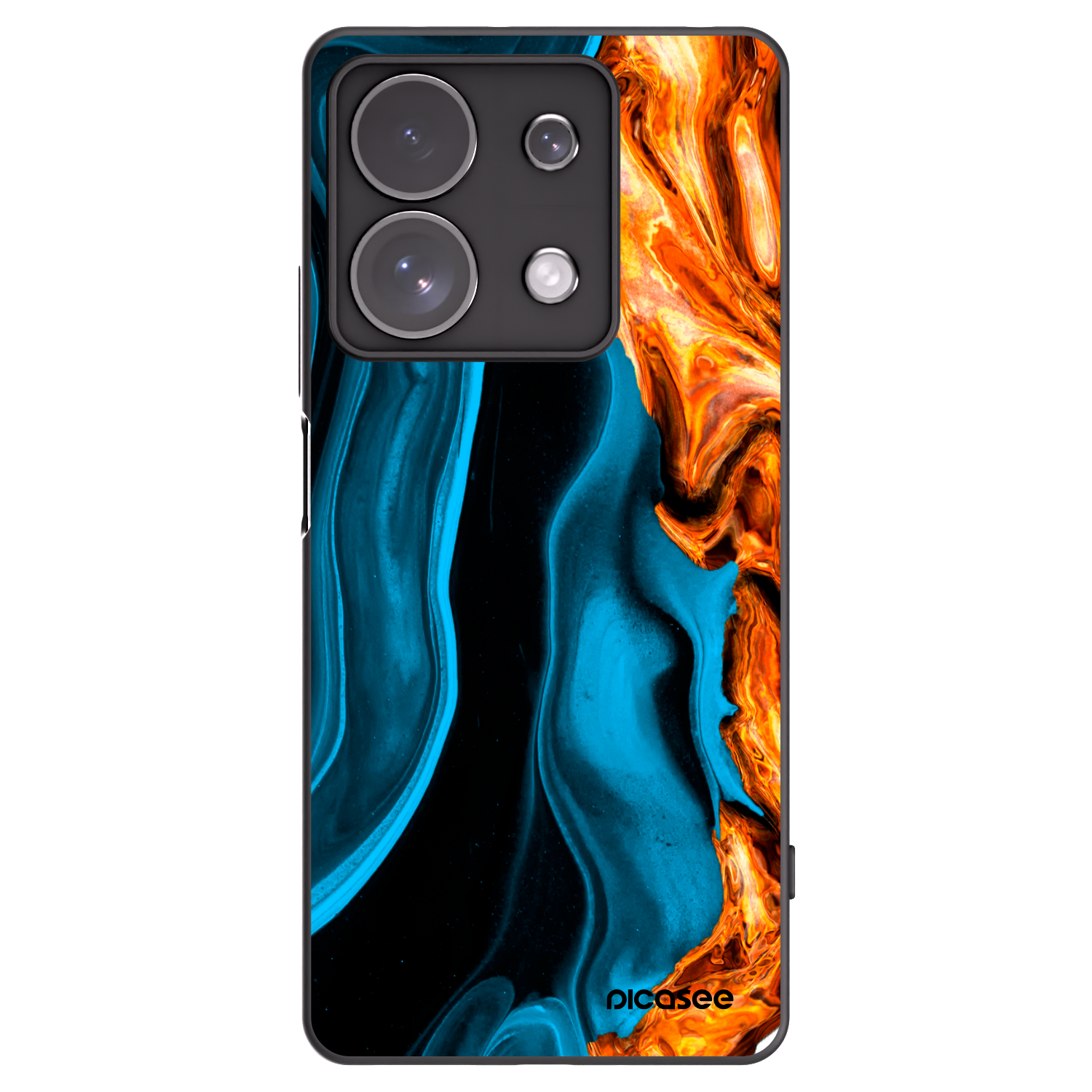 Silikónový čierny obal pre Xiaomi Redmi Note 13 Pro 4G - Gold blue