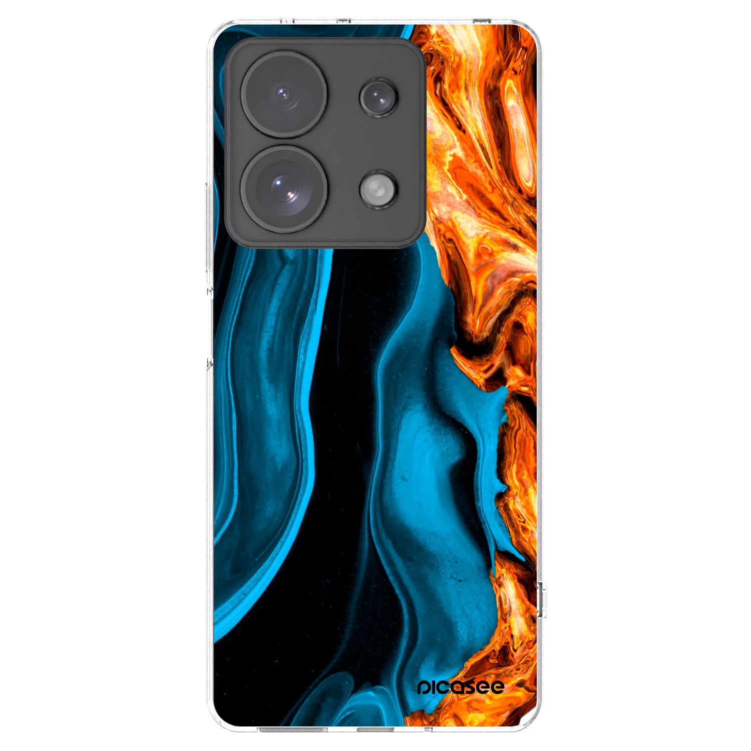 Silikónový prehľadný obal pre Xiaomi Redmi Note 13 Pro 4G - Gold blue