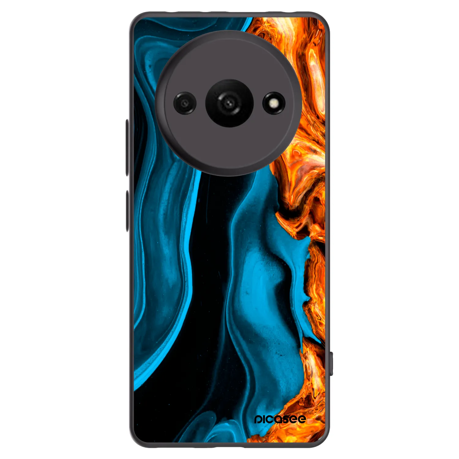 Picasee silikónový čierny obal pre Xiaomi Redmi A3 - Gold blue